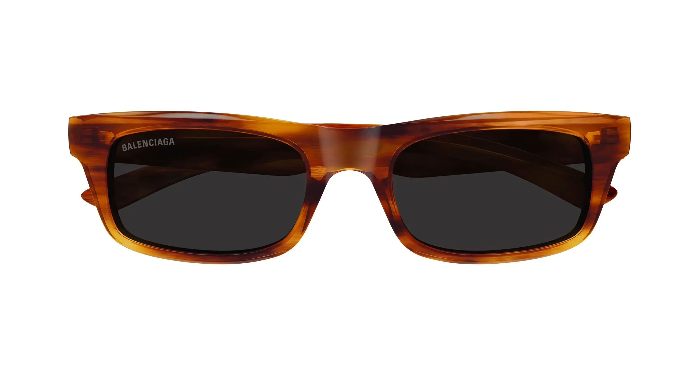 Balenciaga BB0422S 003 Occhiali da sole Acetato Marrone Grigio Squadrata - immagine 2