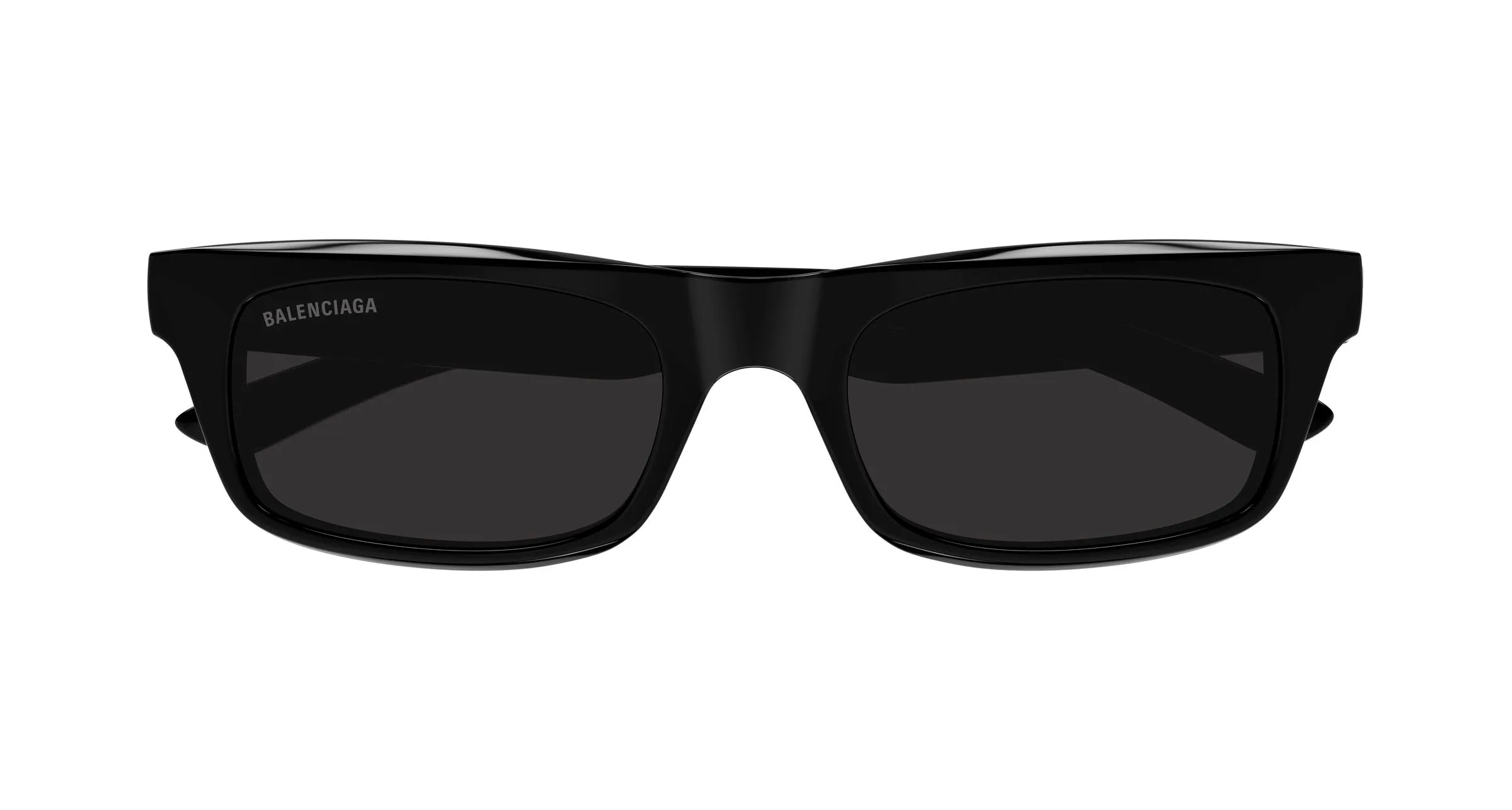 Balenciaga BB0422S 001 Occhiali da sole Acetato Nero Grigio Squadrata - immagine 2