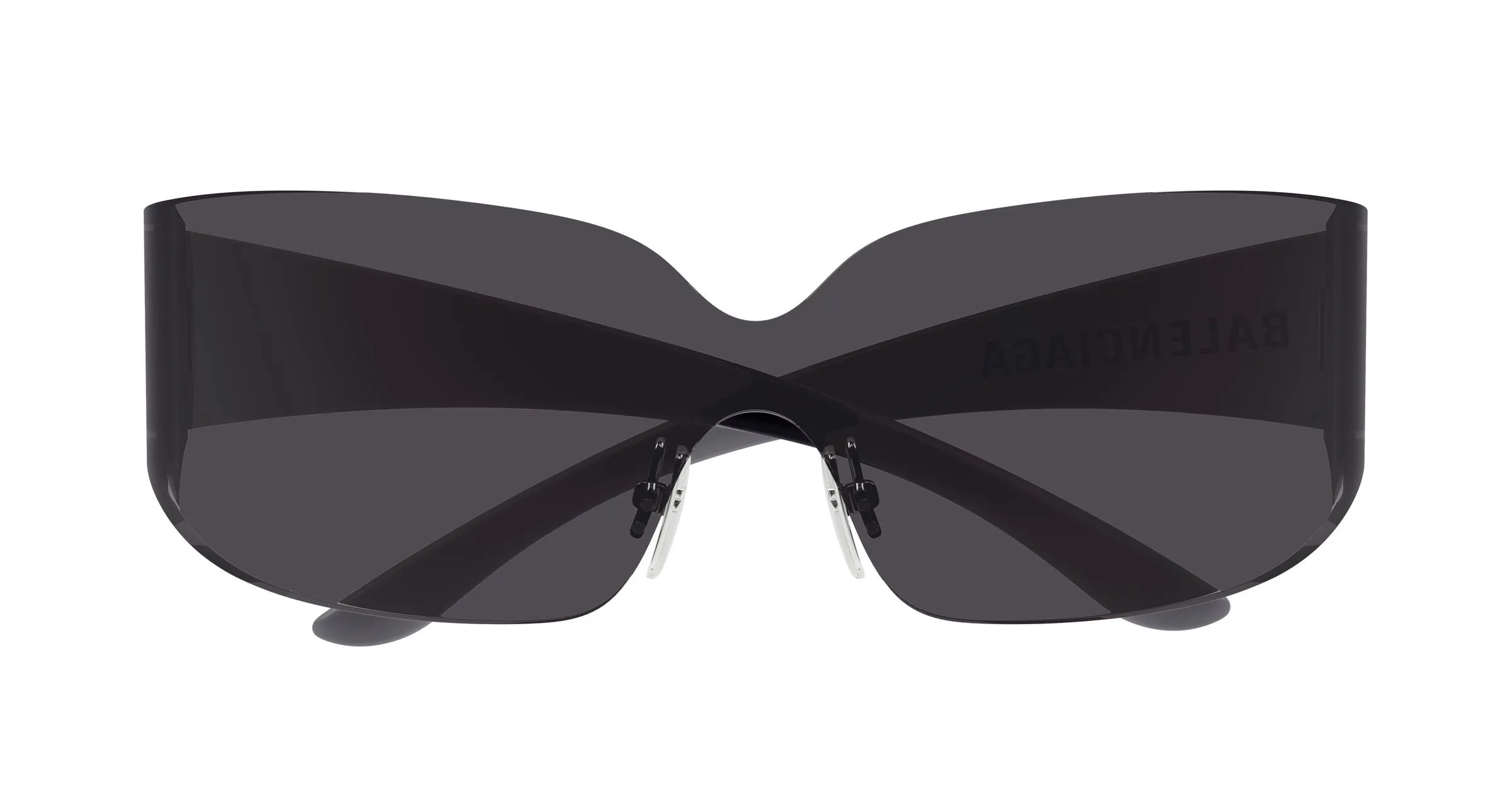 Balenciaga BB0421S 001 Occhiali da sole Acetato Grigio Grigio Maschera - immagine 2