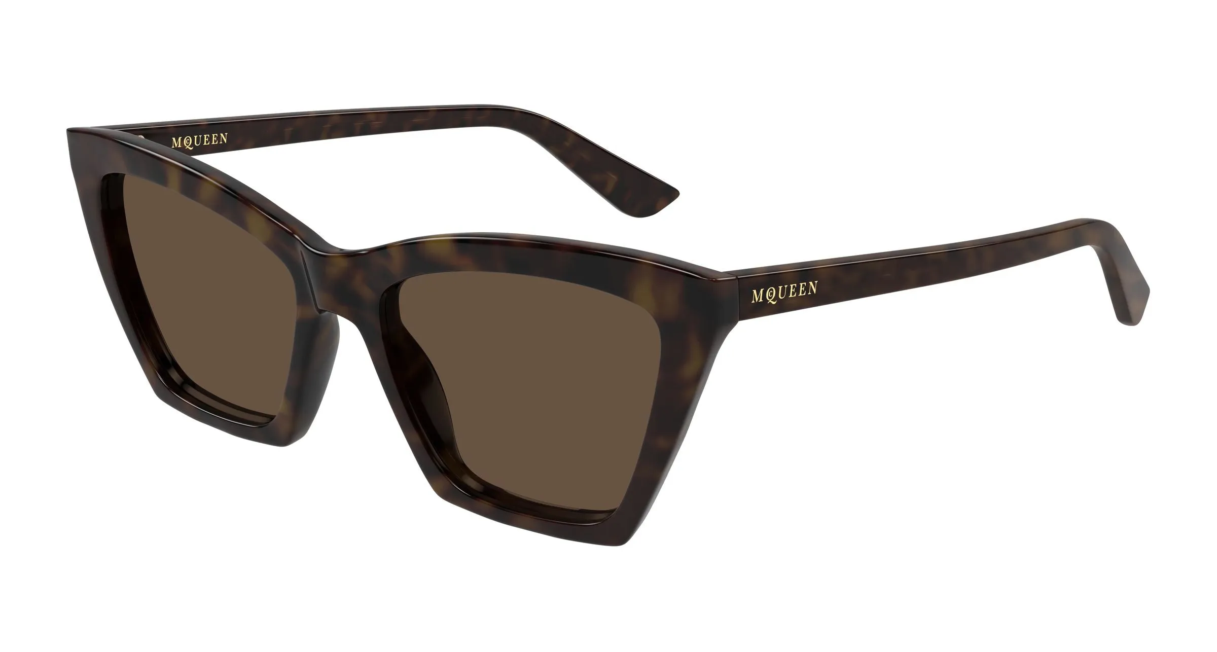 Alexander McQueen AM0536S 002 Occhiali da sole Acetato Havana Marrone Cat Eye - immagine 1