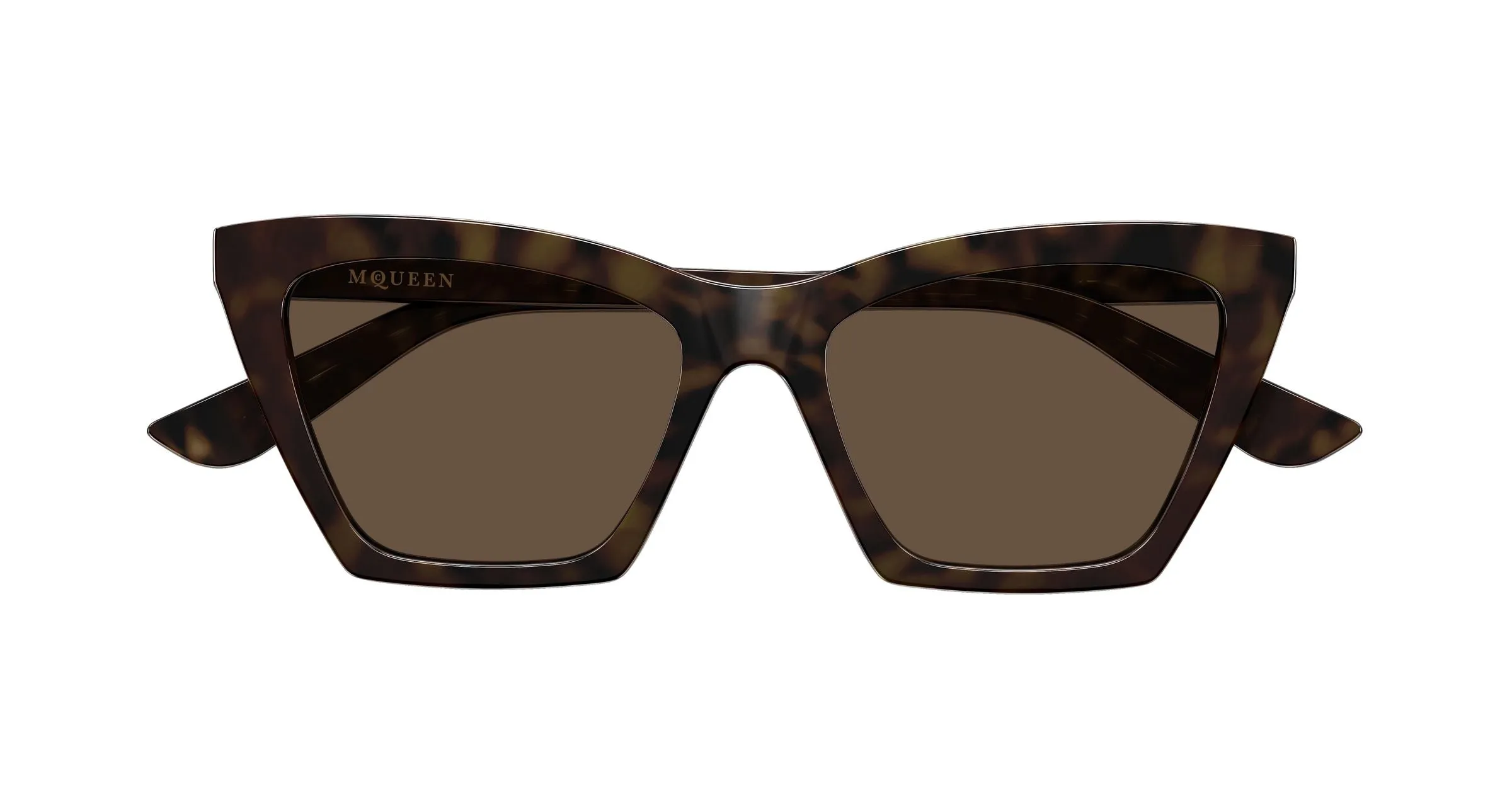 Alexander McQueen AM0536S 002 Occhiali da sole Acetato Havana Marrone Cat Eye - immagine 2