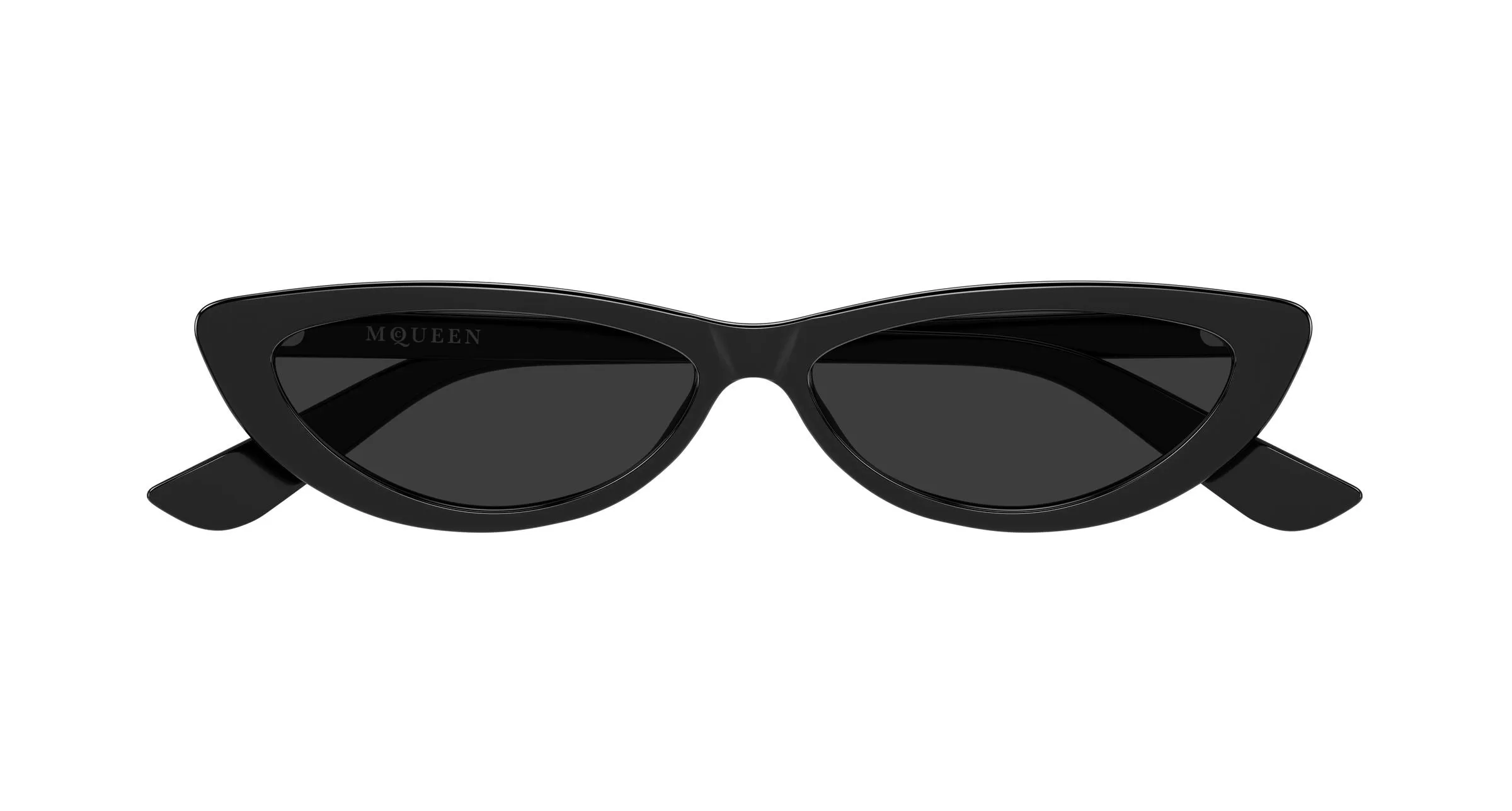 Alexander McQueen AM0535S 001 Occhiali da sole Acetato Nero Grigio Rotonda - immagine 2
