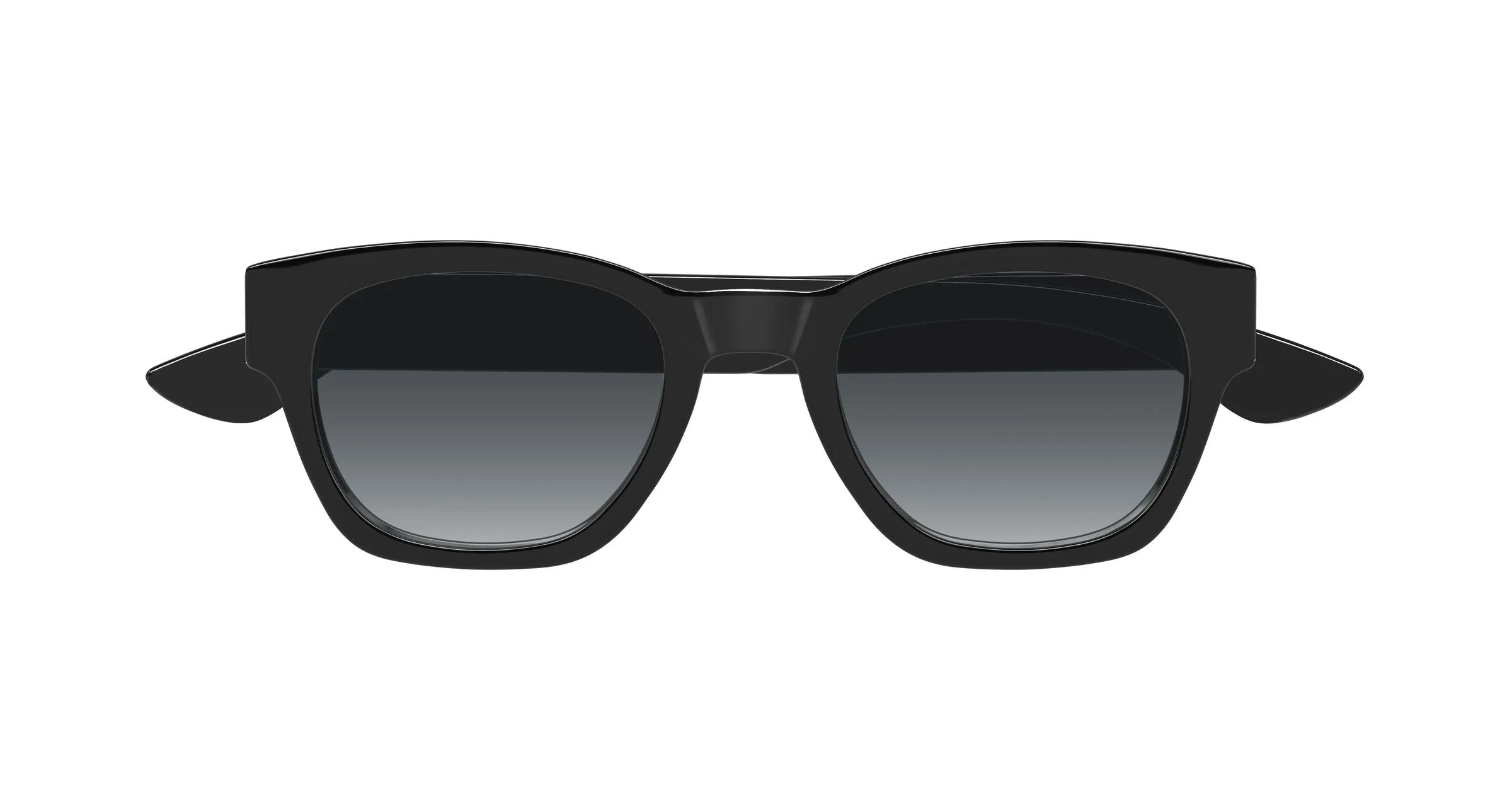 Alexander McQueen AM0530S 001 Occhiali da sole Acetato Nero Grigio Rotonda - immagine 2