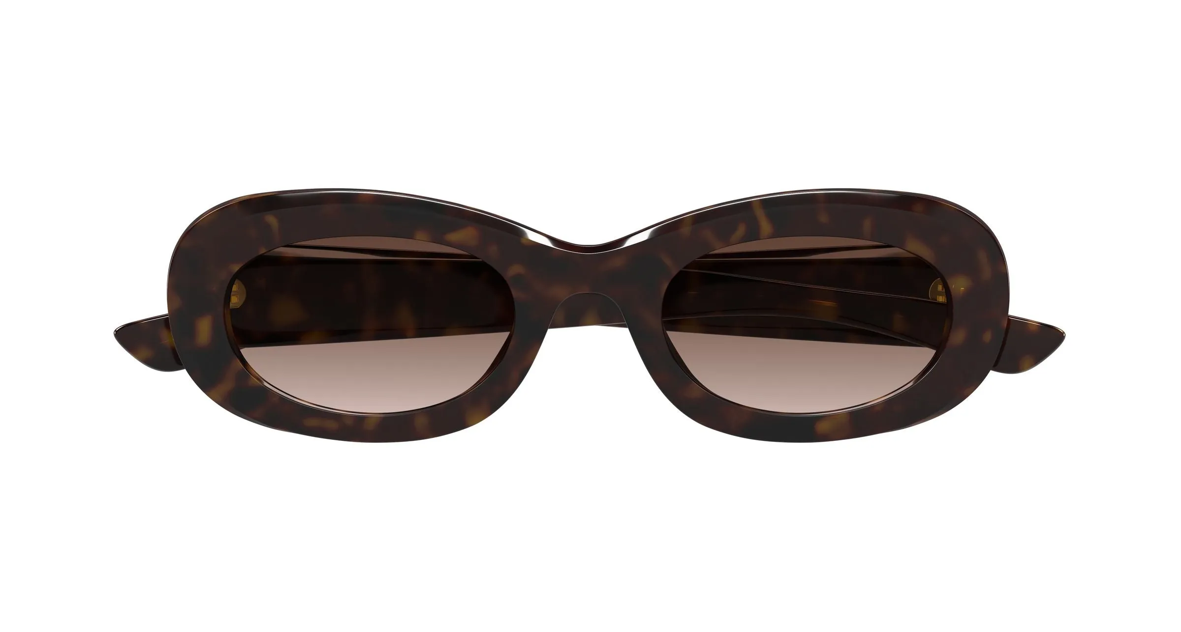 Alexander McQueen AM0527SA 002 Occhiali da sole Acetato Havana Marrone Rotonda - immagine 2
