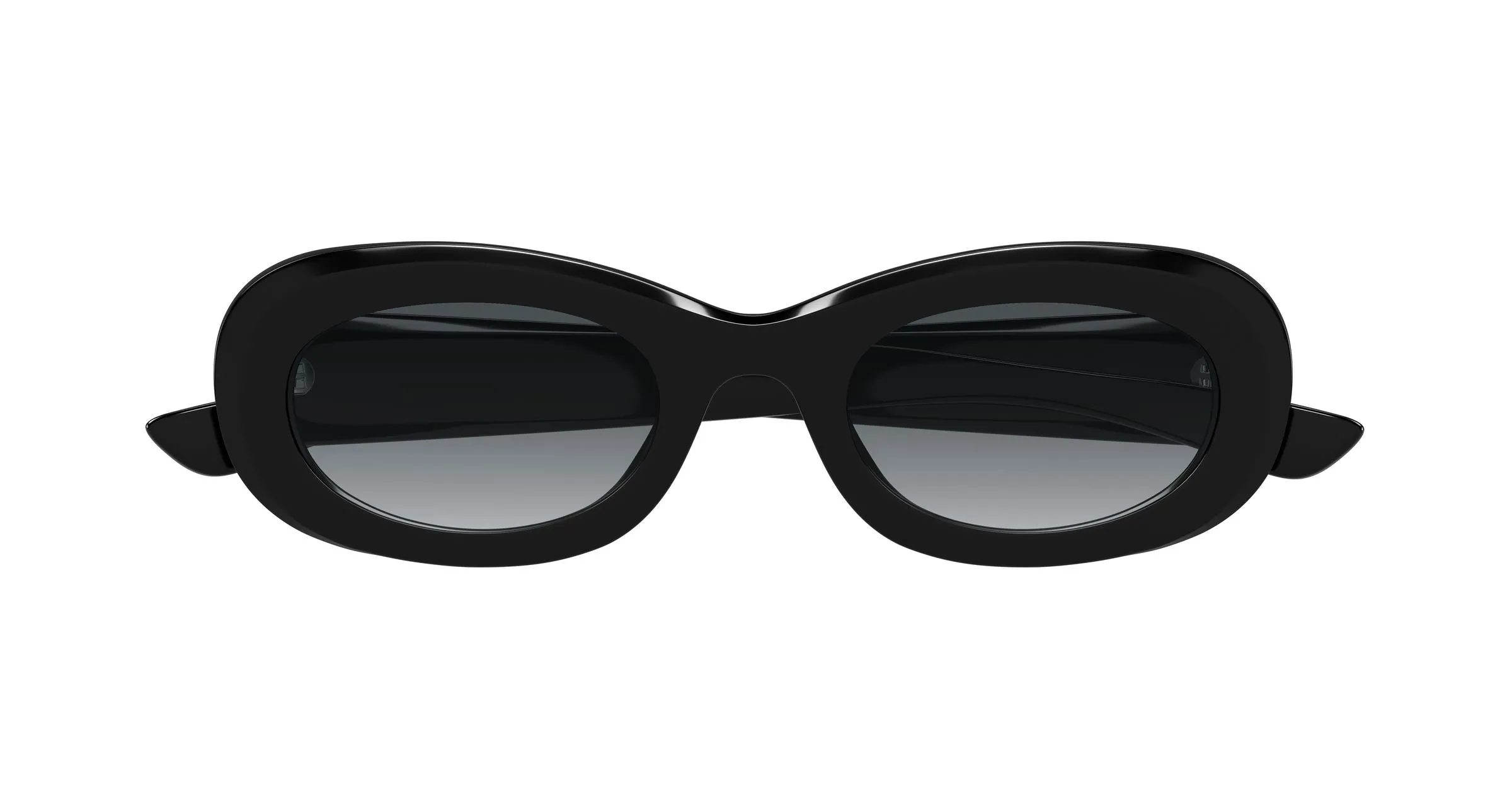 Alexander McQueen AM0527SA 001 Occhiali da sole Acetato Nero Grigio Rotonda - immagine 2