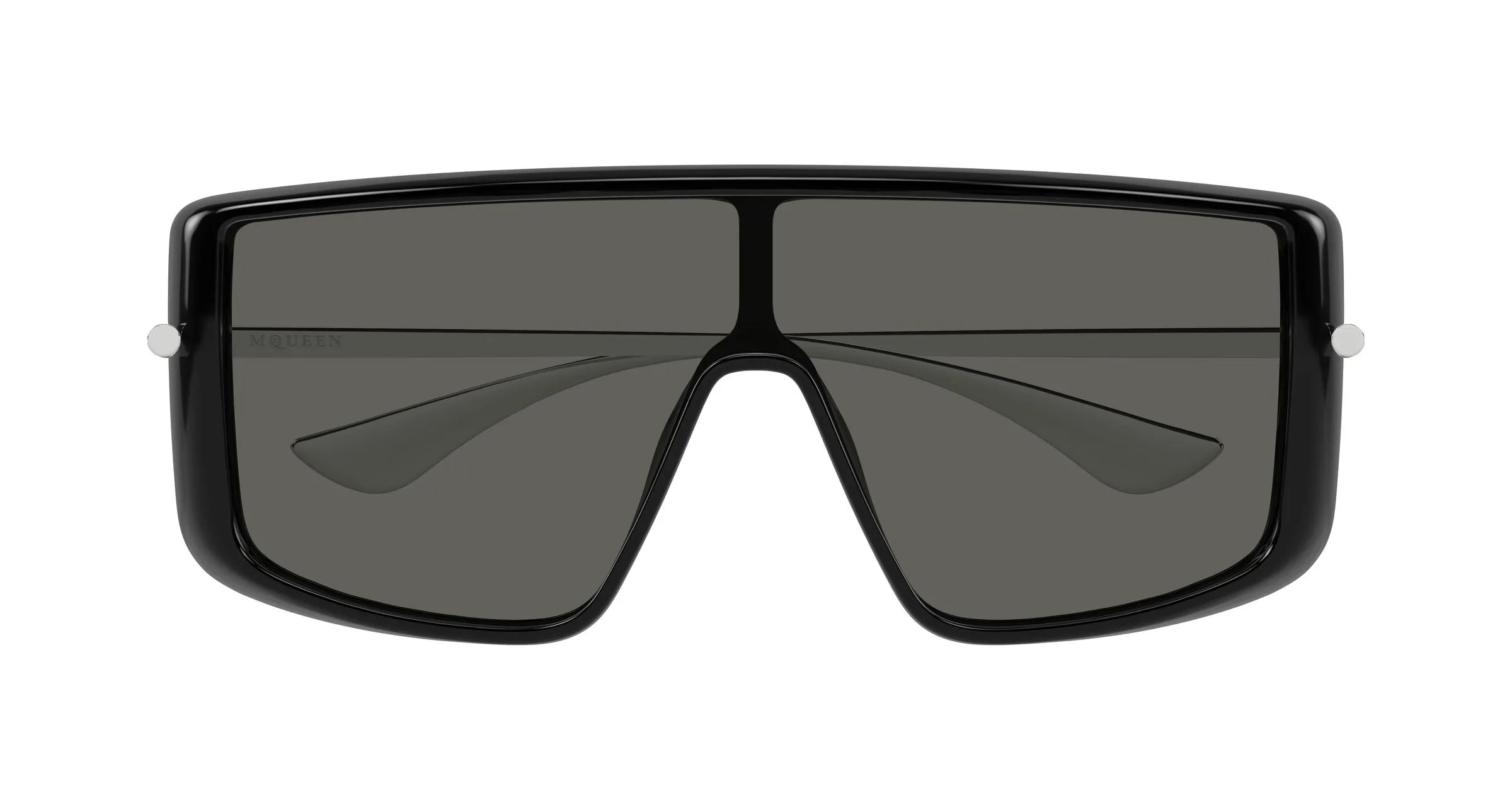 Alexander McQueen AM0524S 001 Occhiali da sole Acetato Nero Grigio Squadrata - immagine 2