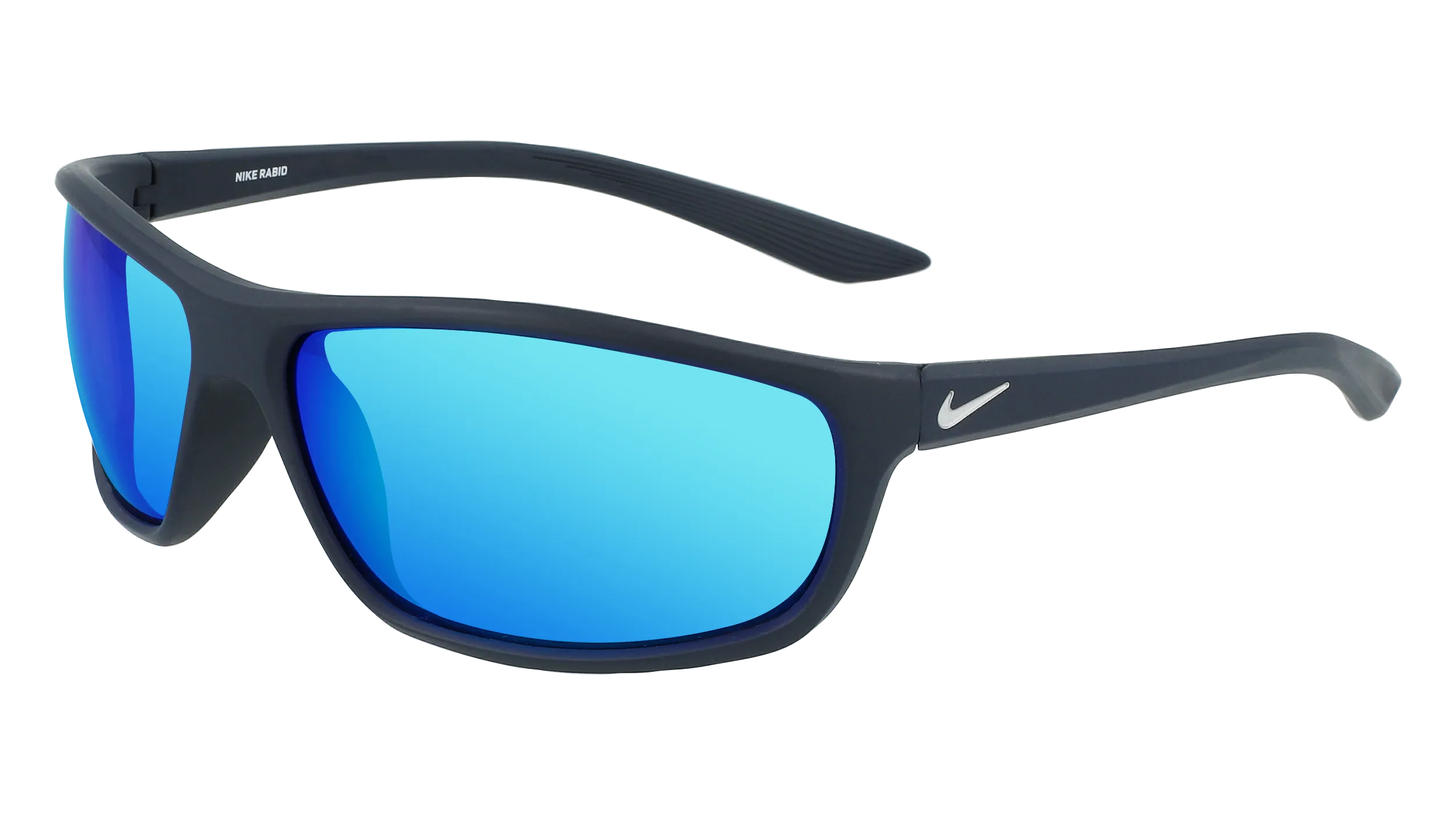 Nike NIKE RABID M N IU3367X 451 Occhiali da sole Plastica Nero Blu Squadrata Normale Specchiato - immagine 1