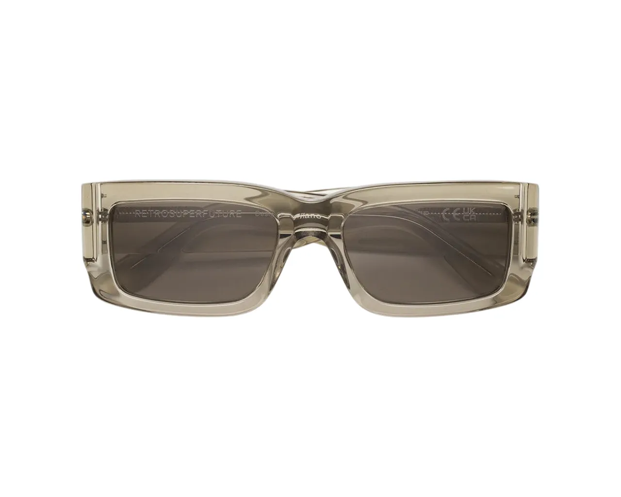 Retrosuperfuture 4MN NOTTE NEBBIA Occhiali da sole Acetato Grigio Grigio Squadrata Normale - immagine 2