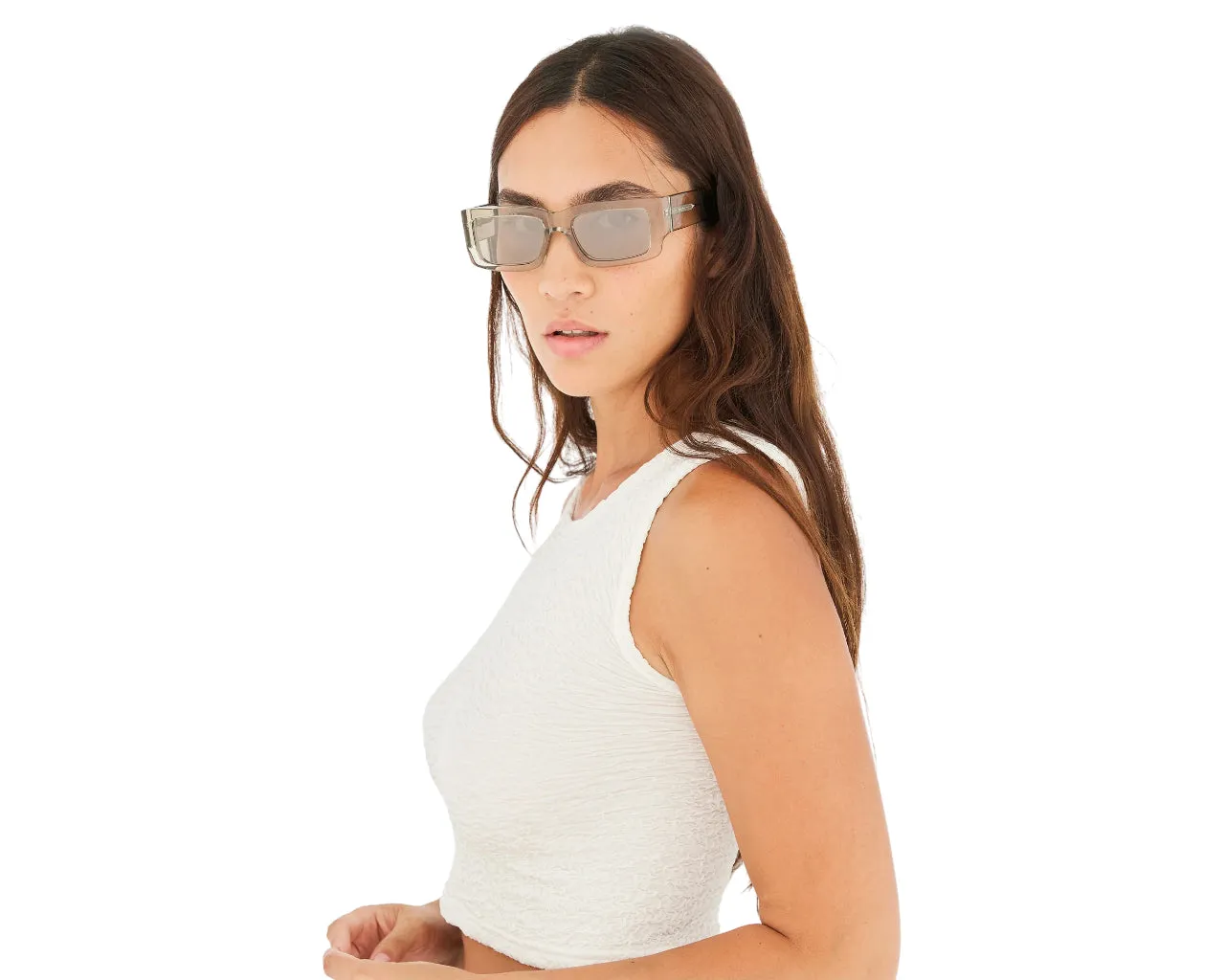 Retrosuperfuture 4MN NOTTE NEBBIA Occhiali da sole Acetato Grigio Grigio Squadrata Normale - immagine 4