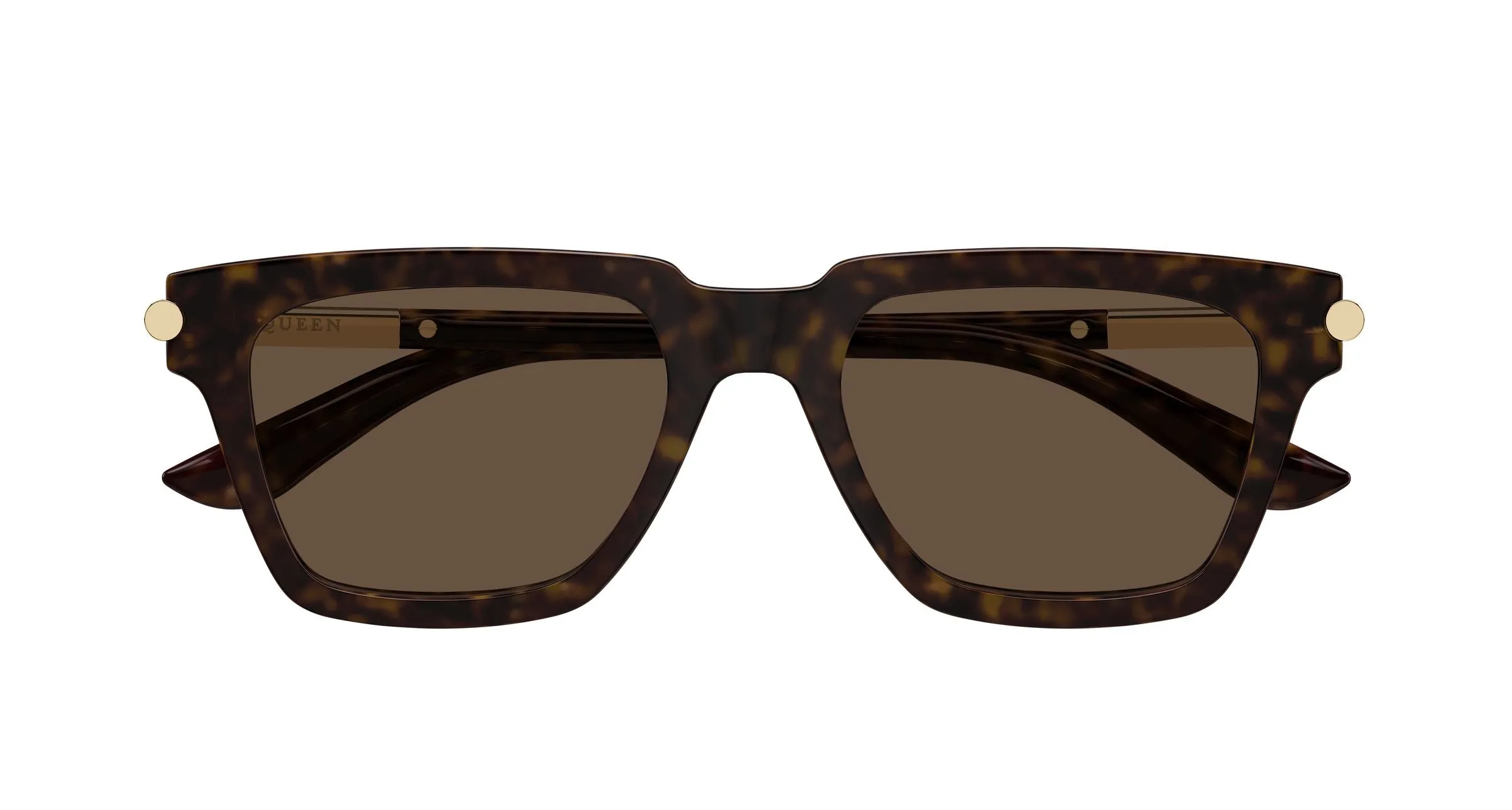 Alexander McQueen AM0519S 002 Occhiali da sole Acetato Havana Marrone Squadrata - immagine 2
