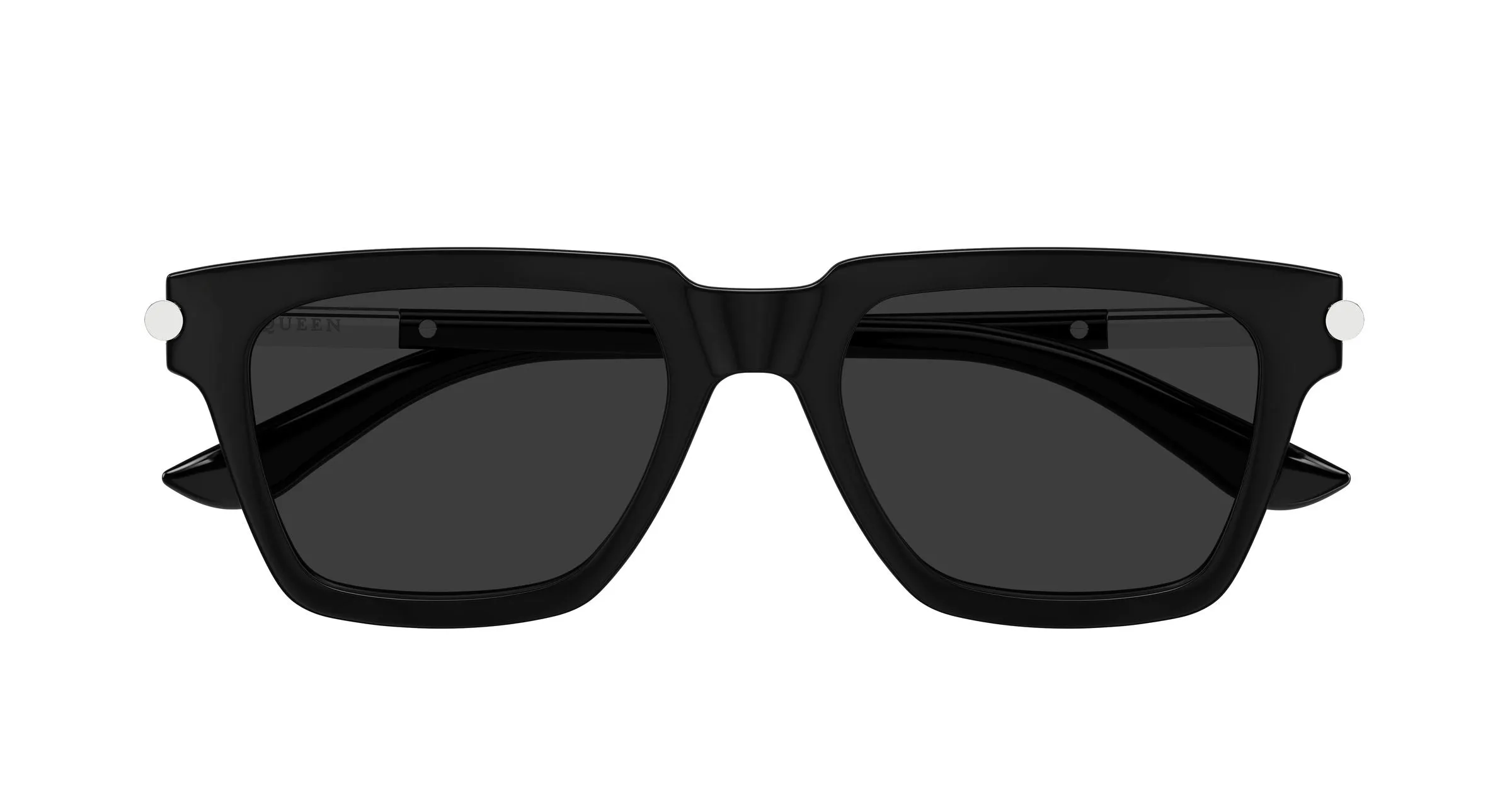 Alexander McQueen AM0519S 001 Occhiali da sole Acetato Nero Grigio Squadrata - immagine 2
