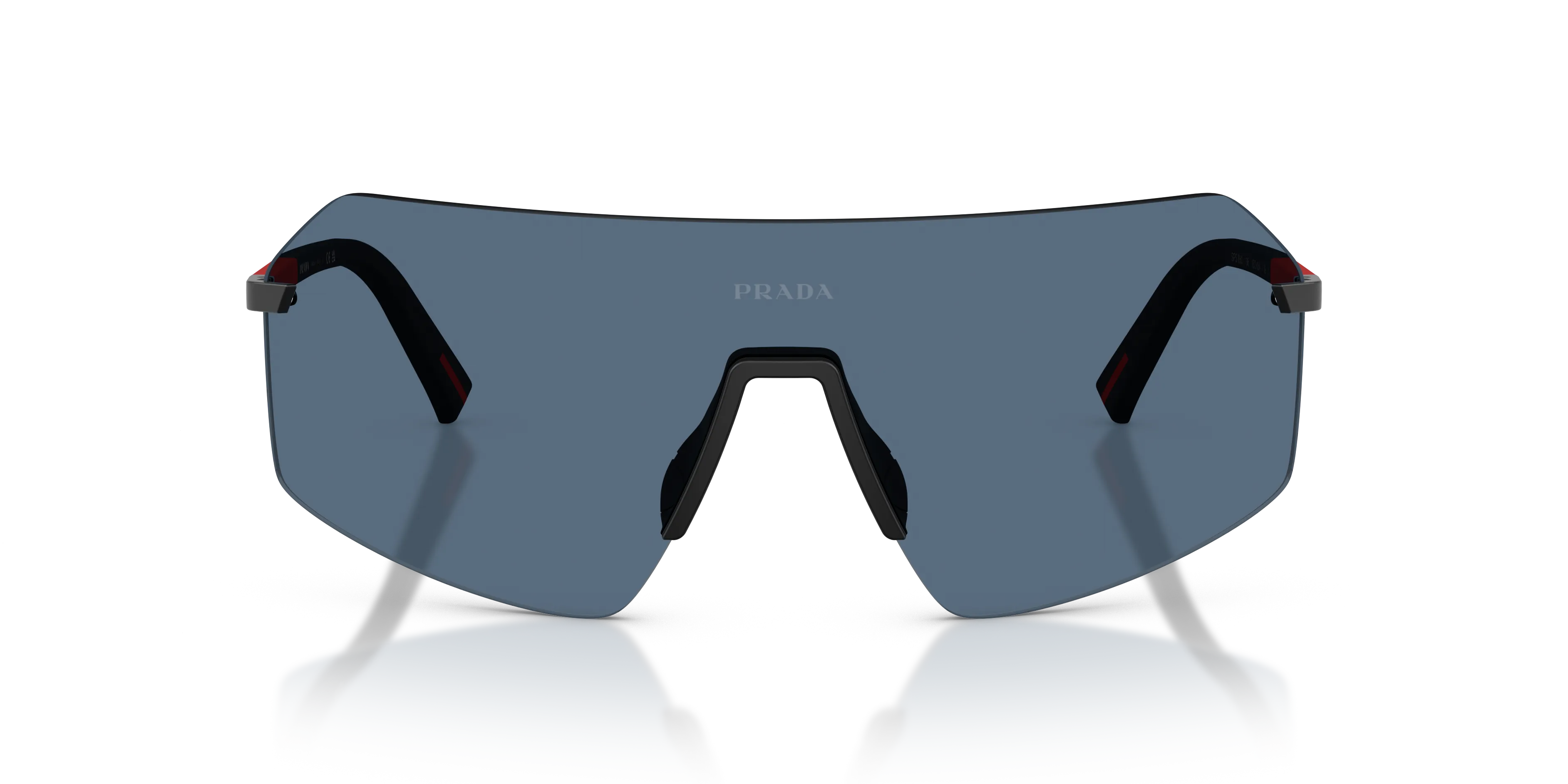 Prada Linea Rossa Uomo PS B50S 1BO06A Occhiali da sole Metallo Nero Blu Geometrica Normale - immagine 3