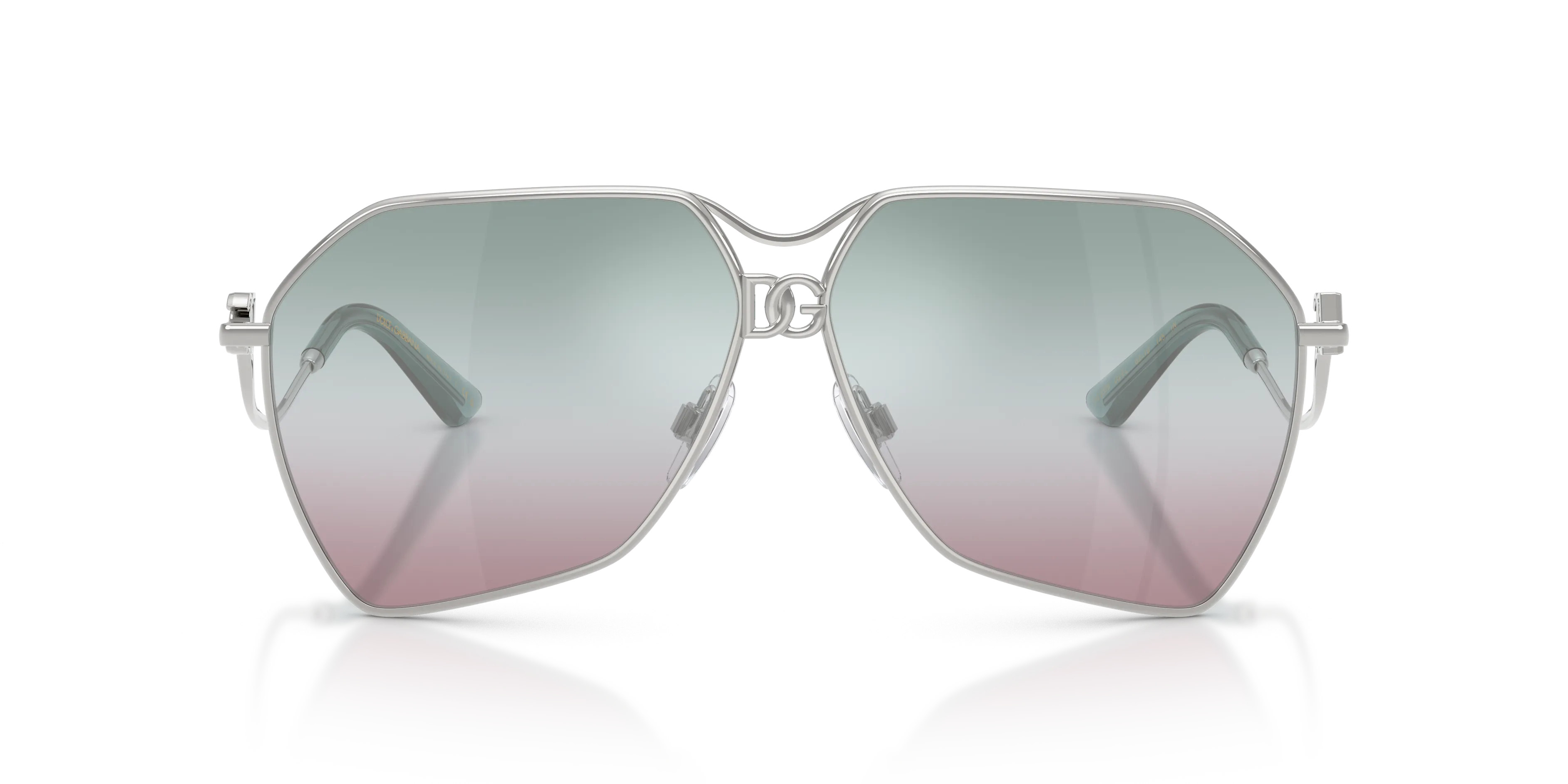 Dolce & Gabbana DG2326 05/EL Occhiali da sole Metallo Argento Rosa Pilot Normale Sfumato - immagine 3