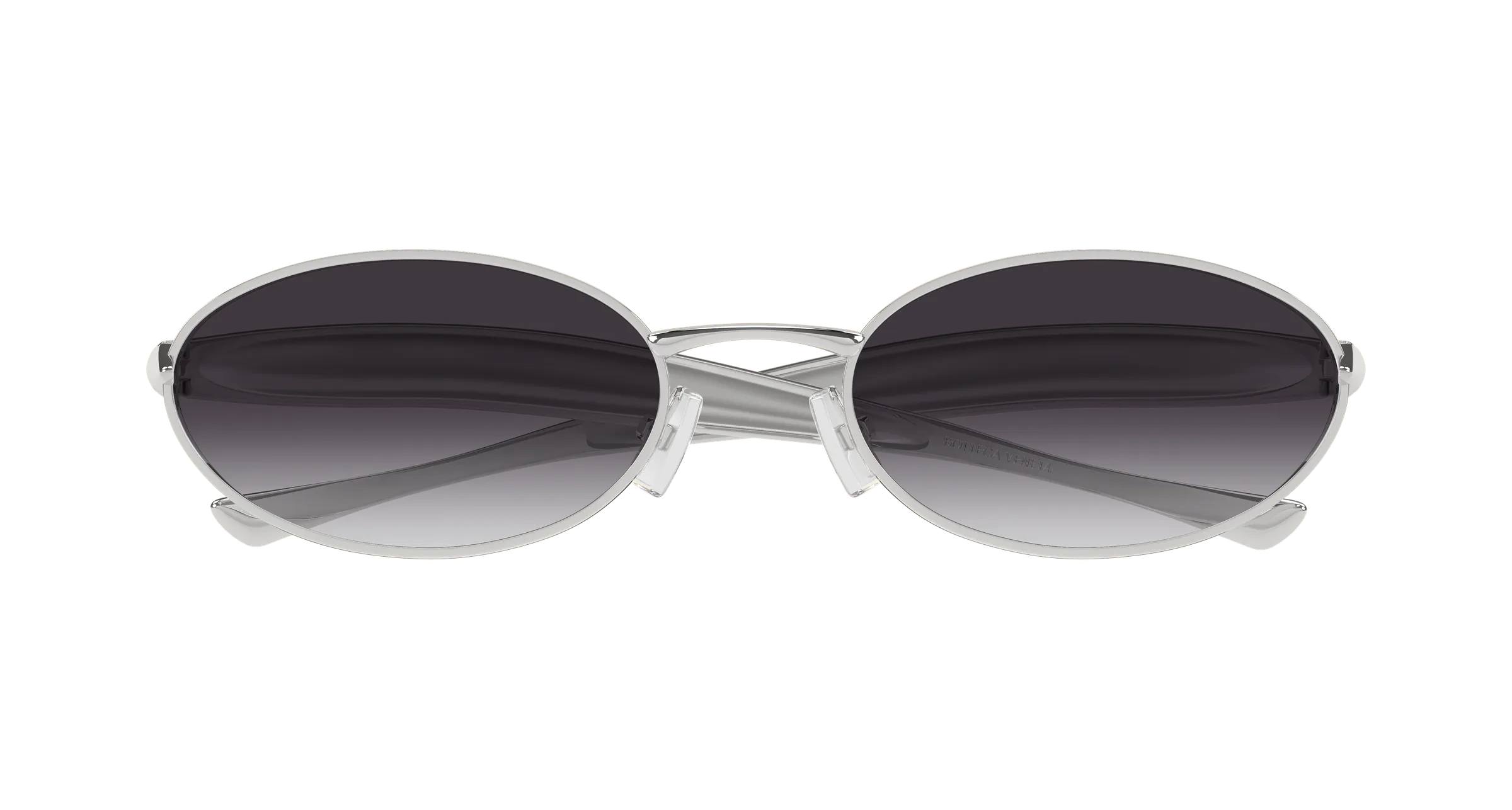 Bottega Veneta BV1386S 003 Occhiali da sole Metallo Argento Grigio Rotonda - immagine 2