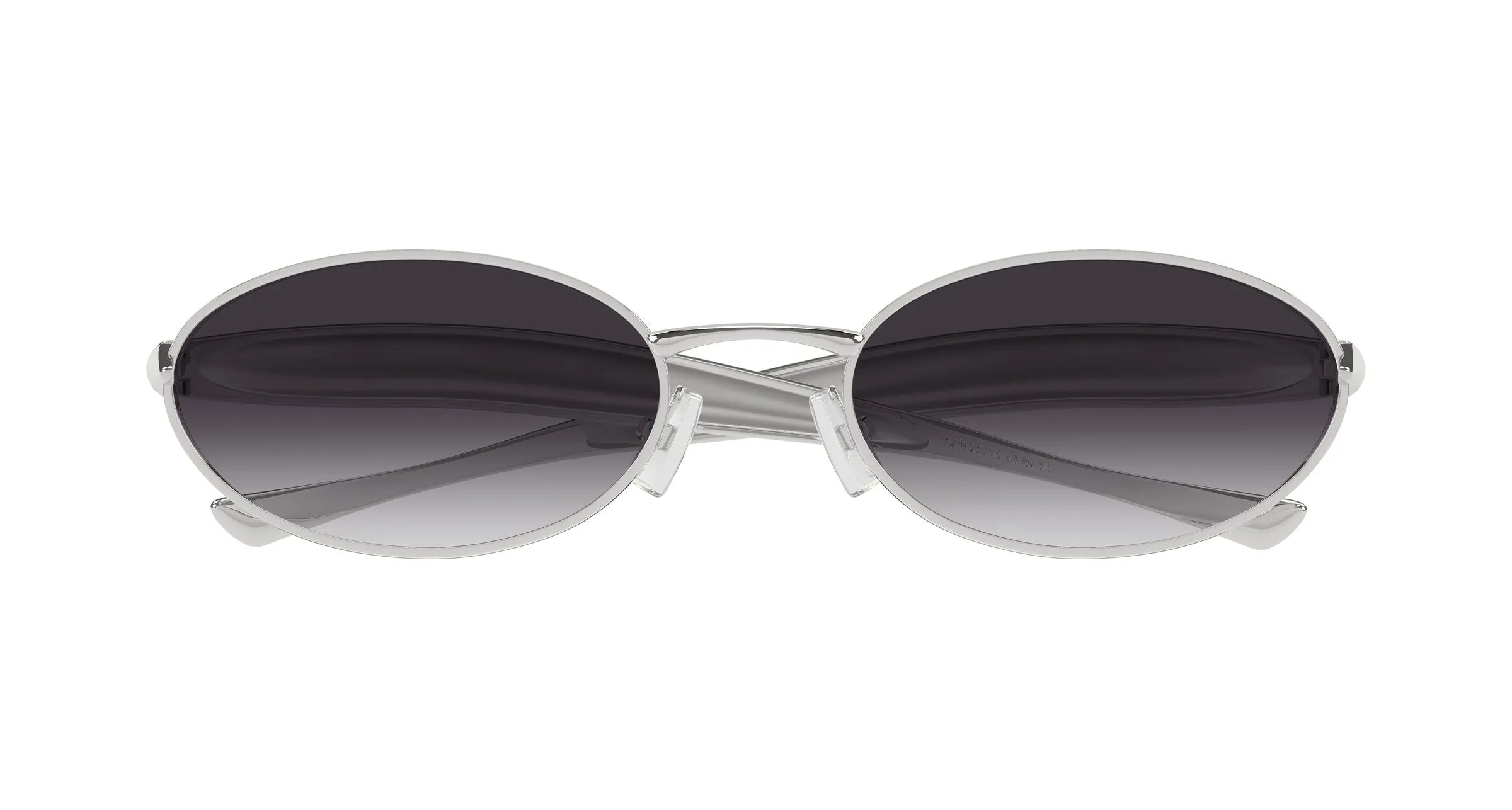 Bottega Veneta BV1386S 003 Occhiali da sole Metallo Argento Grigio Rotonda - immagine 3