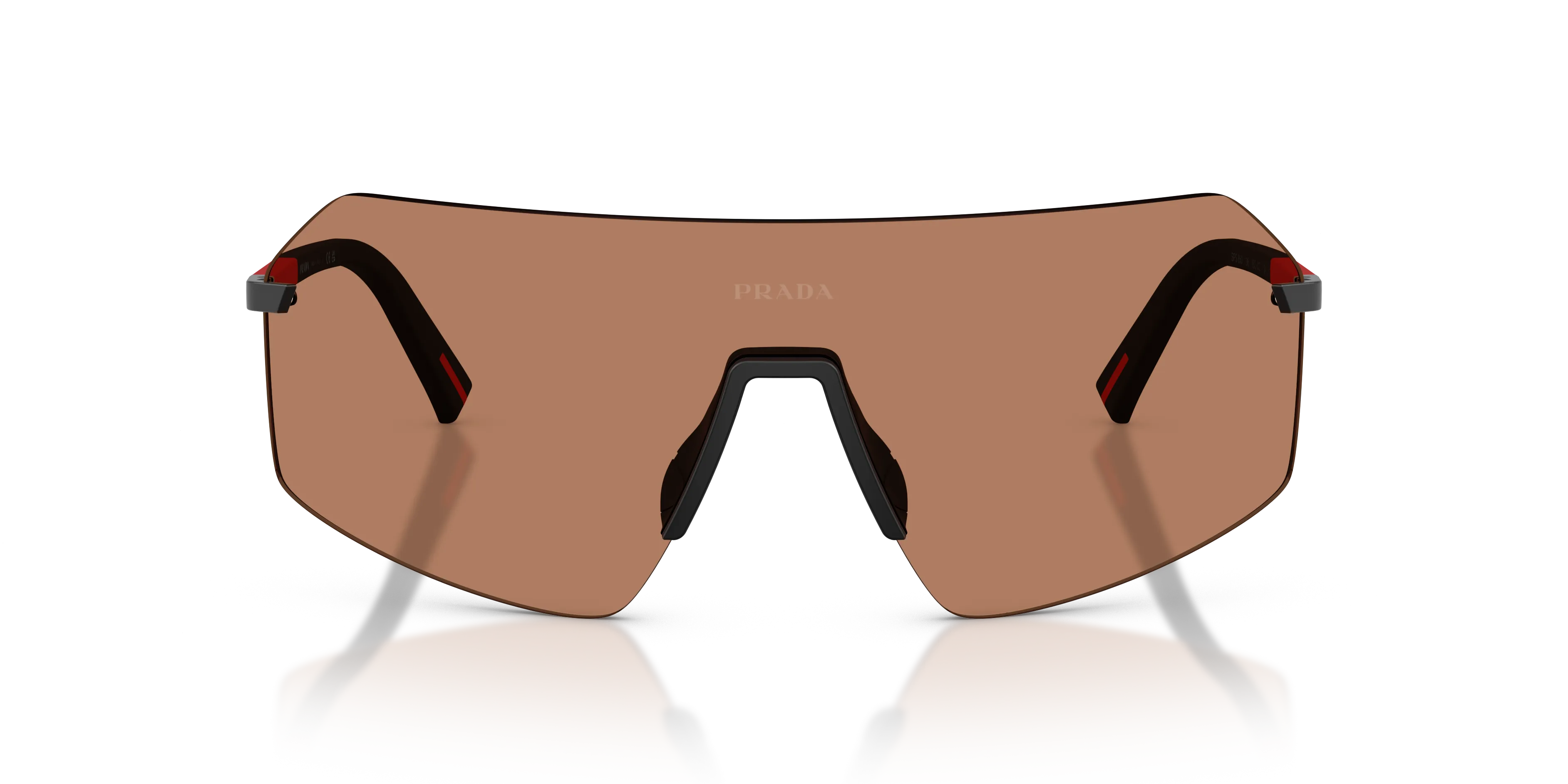 Prada Linea Rossa Uomo PS B50S 1BO20D Occhiali da sole Metallo Nero Marrone Geometrica Normale - immagine 3
