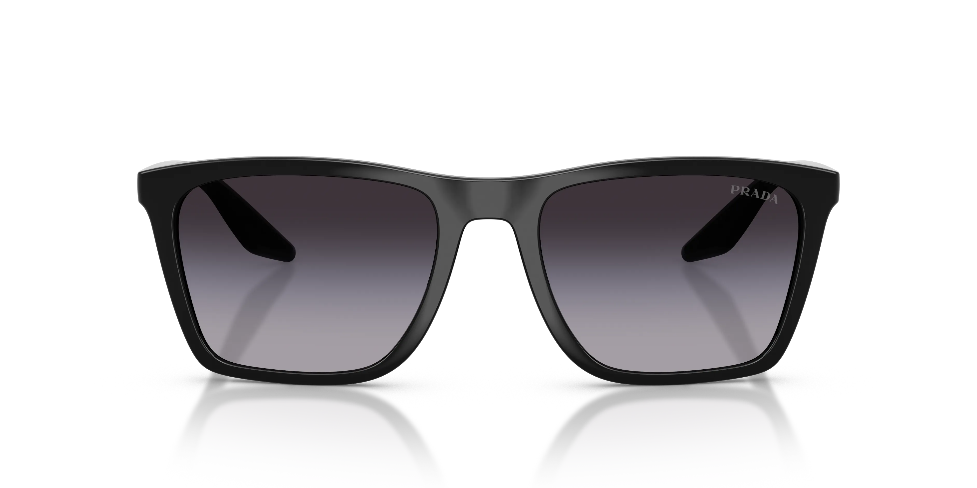 Prada Linea Rossa PS B08S 1AB09U Occhiali da sole Iniettato Nero Grigio Pillow Normale Sfumato - immagine 3