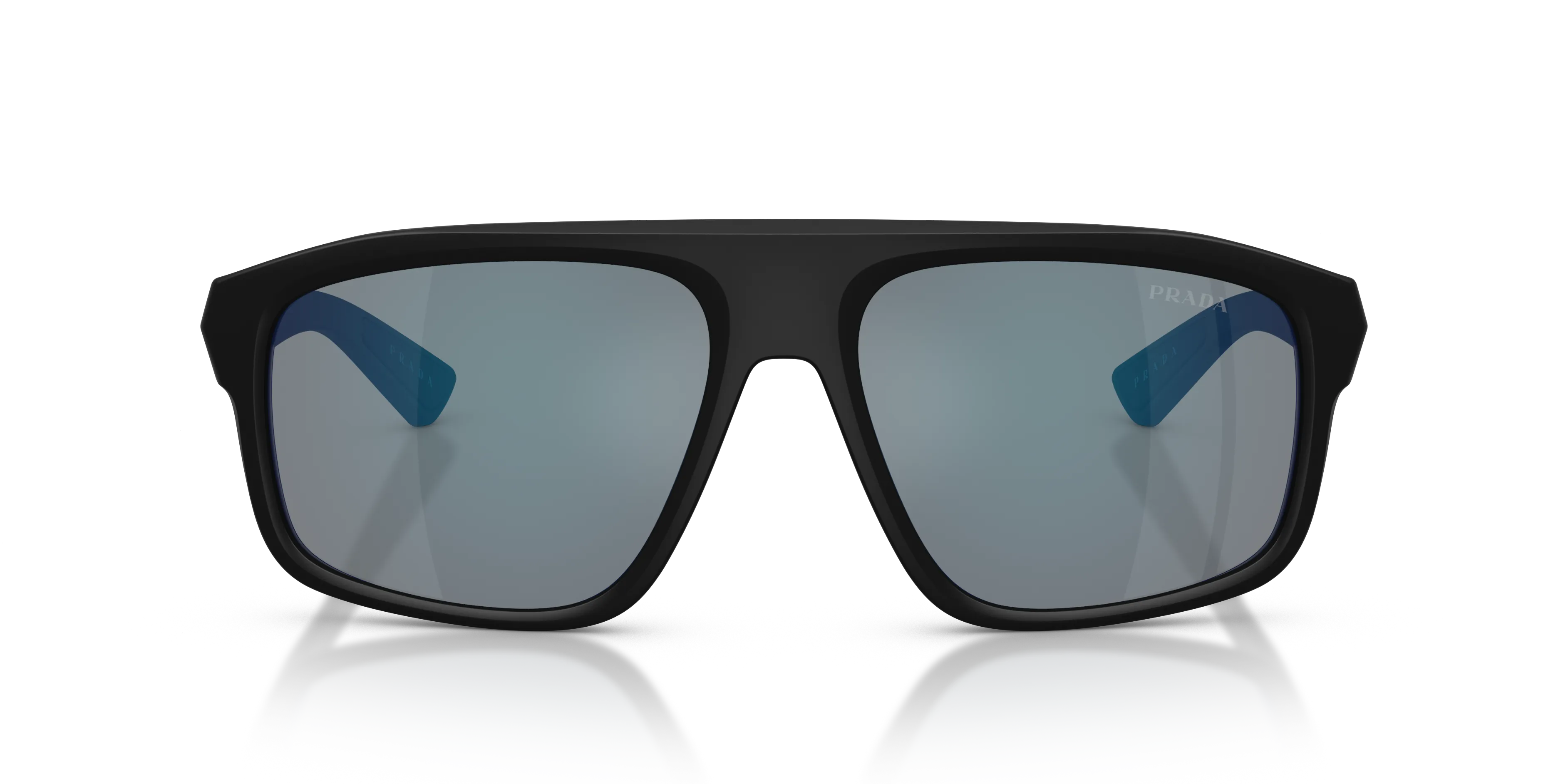 Prada Linea Rossa PS B02S 1BO08F Occhiali da sole Iniettato Nero Grigio Geometrica Specchiate - immagine 3