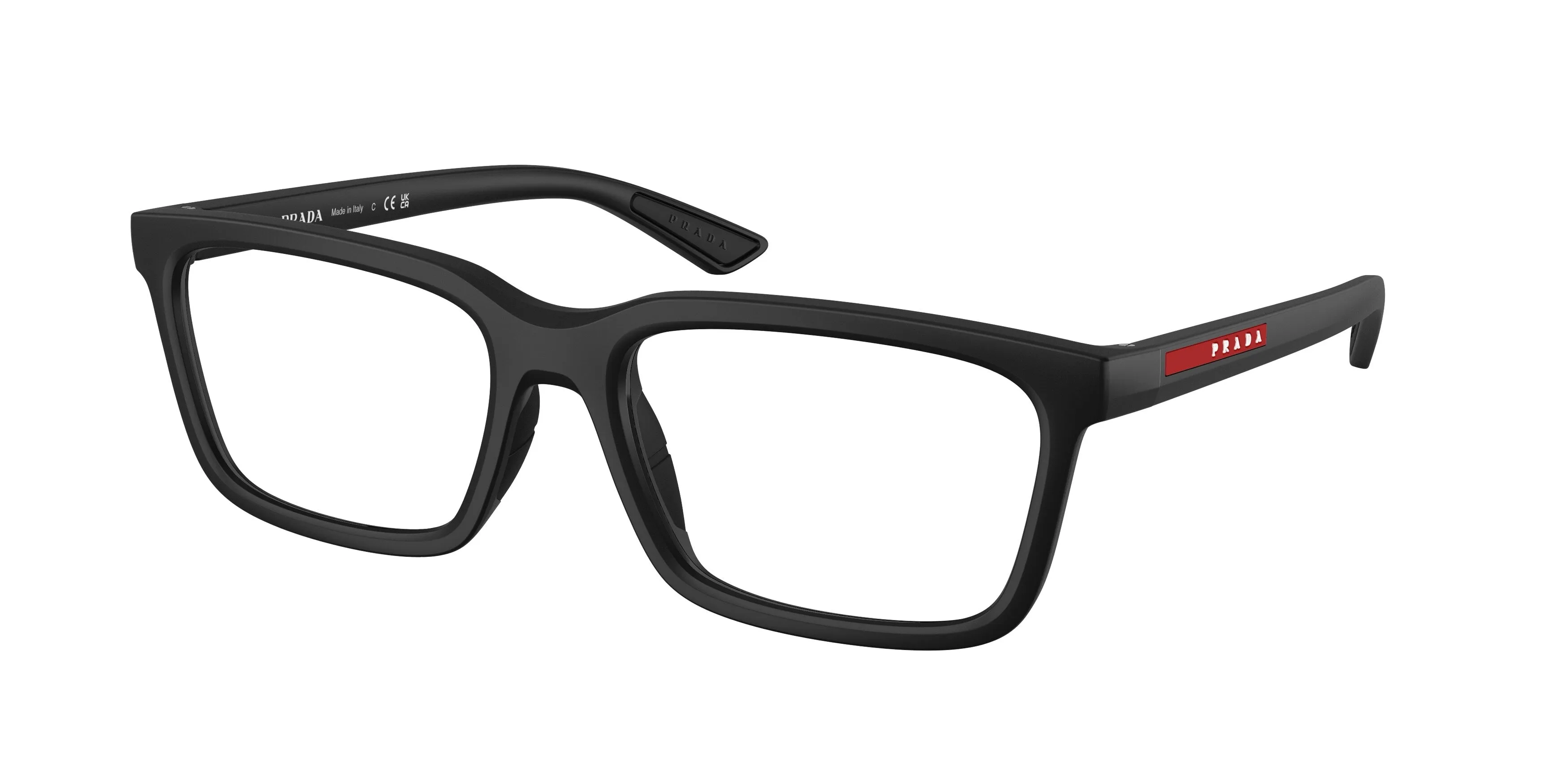 Prada Linea Rossa PS 02SV 1BO1O1 Montature da vista Iniettato Nero Squadrata Normale - immagine 1
