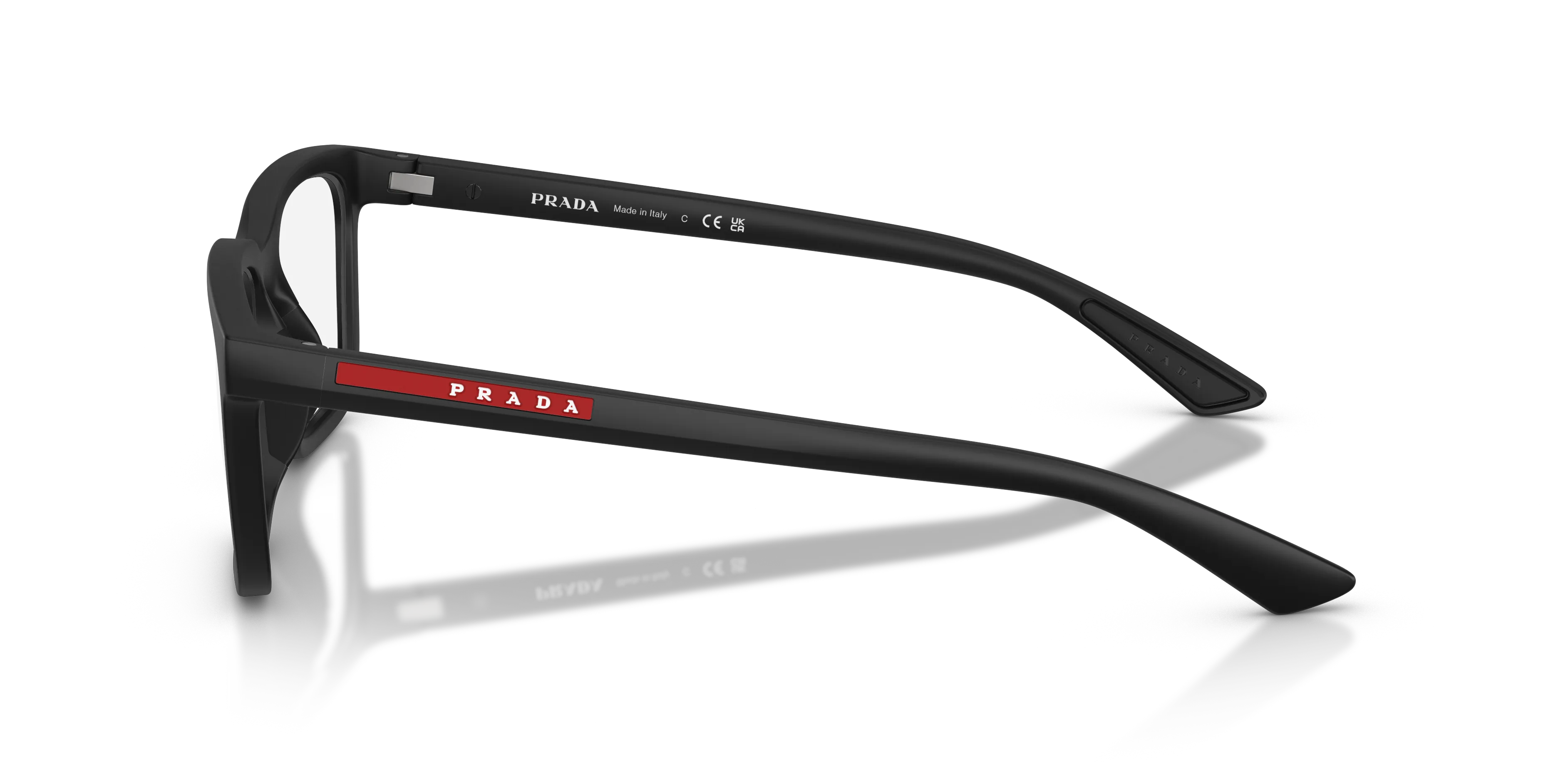 Prada Linea Rossa PS 02SV 1BO1O1 Montature da vista Iniettato Nero Squadrata Normale - immagine 4