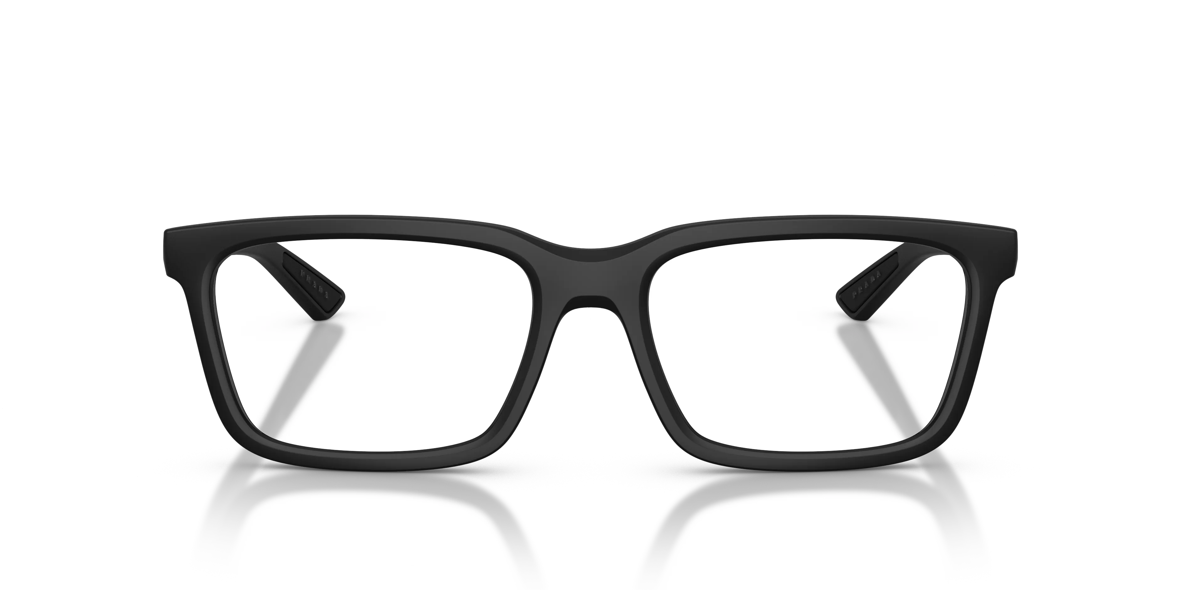 Prada Linea Rossa PS 02SV 1BO1O1 Montature da vista Iniettato Nero Squadrata Normale - immagine 3