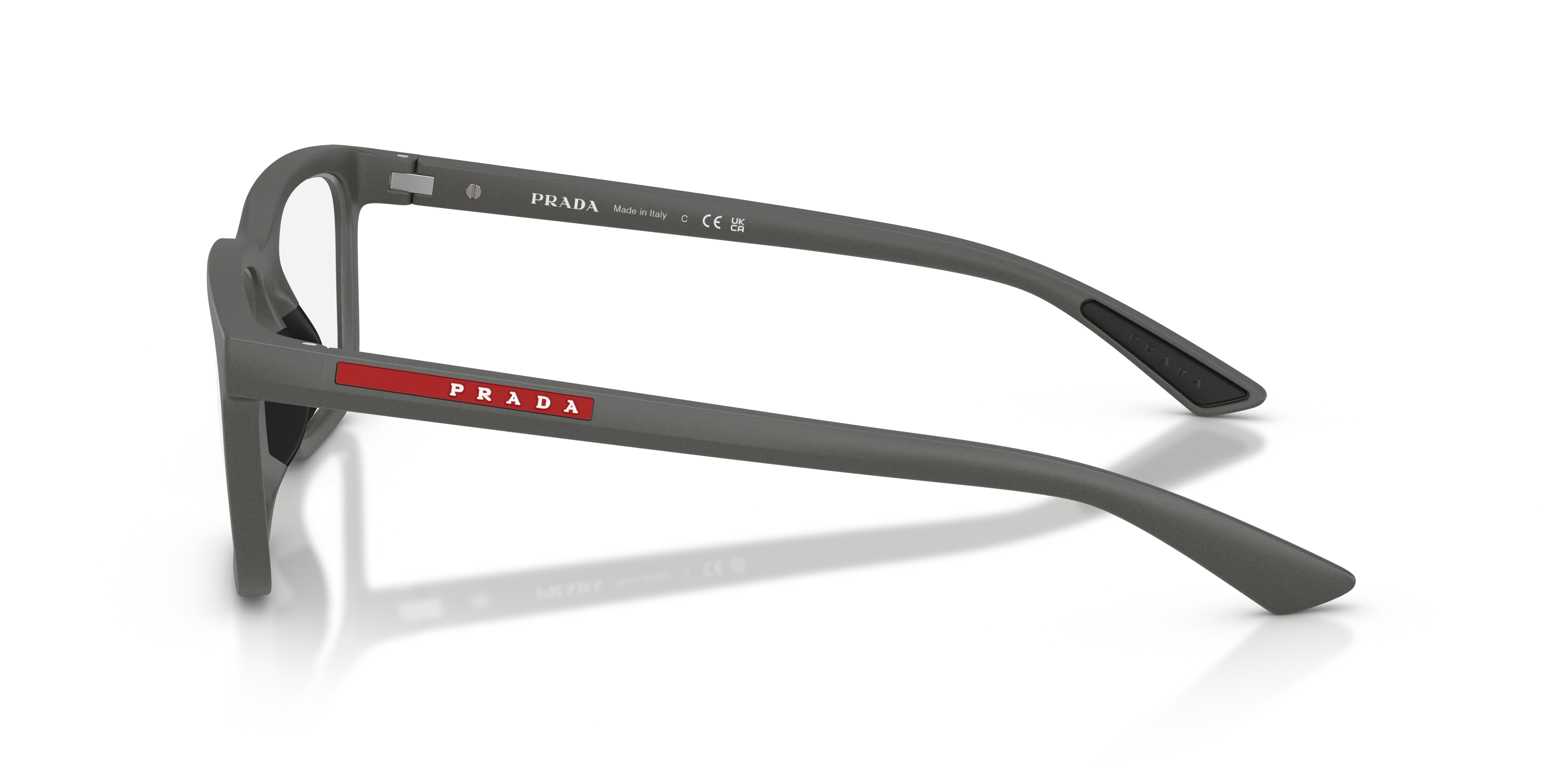 Prada Linea Rossa PS 02SV 16X1O1 Montature da vista Iniettato Grigio Squadrata Normale - immagine 4