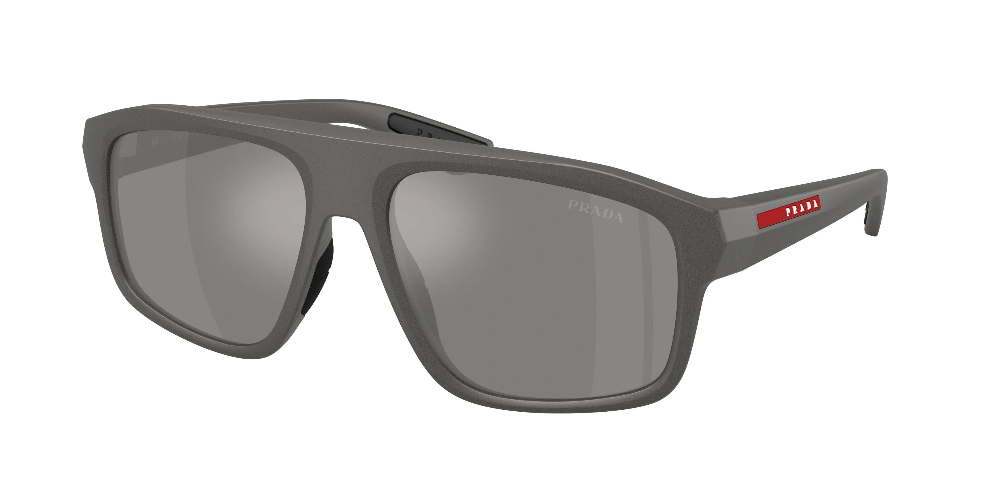 Prada Linea Rossa PS B02S 16X7W1 Occhiali da sole Iniettato Grigio Grigio Geometrica Specchiate - immagine 1