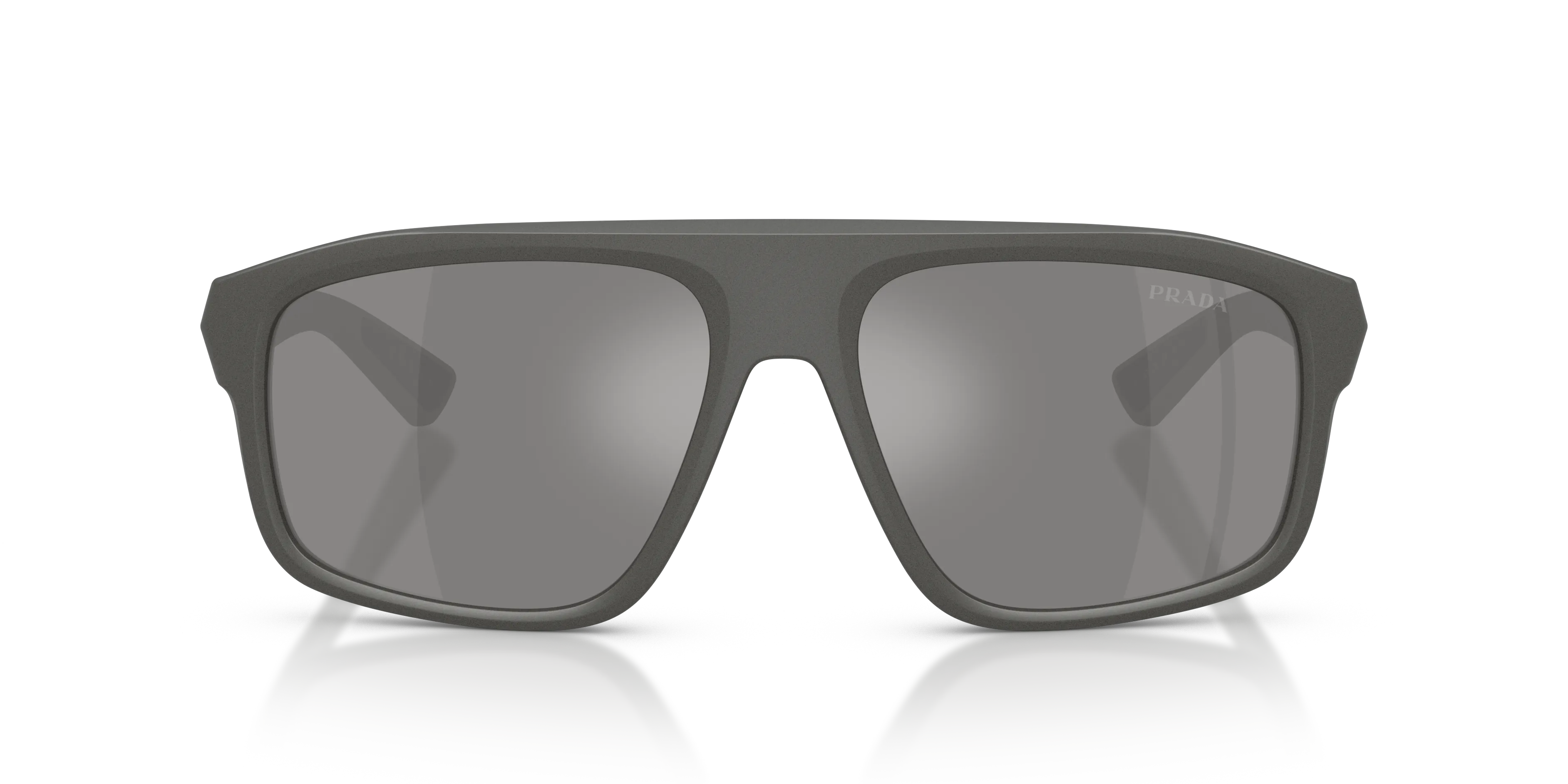 Prada Linea Rossa PS B02S 16X7W1 Occhiali da sole Iniettato Grigio Grigio Geometrica Specchiate - immagine 3