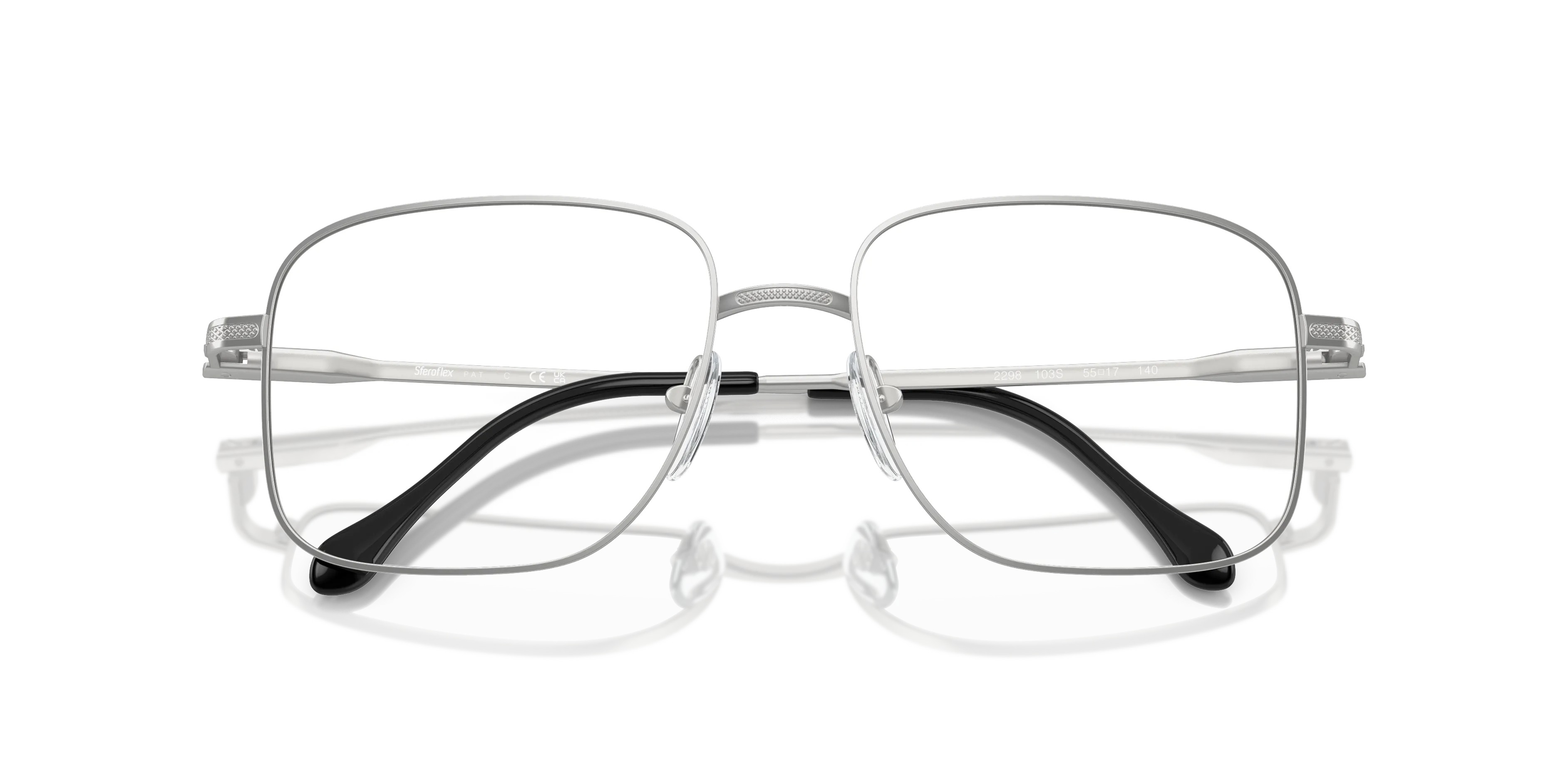 Sferoflex Uomo SF2298 103S Montature da vista Metallo Argento Squadrata - immagine 2