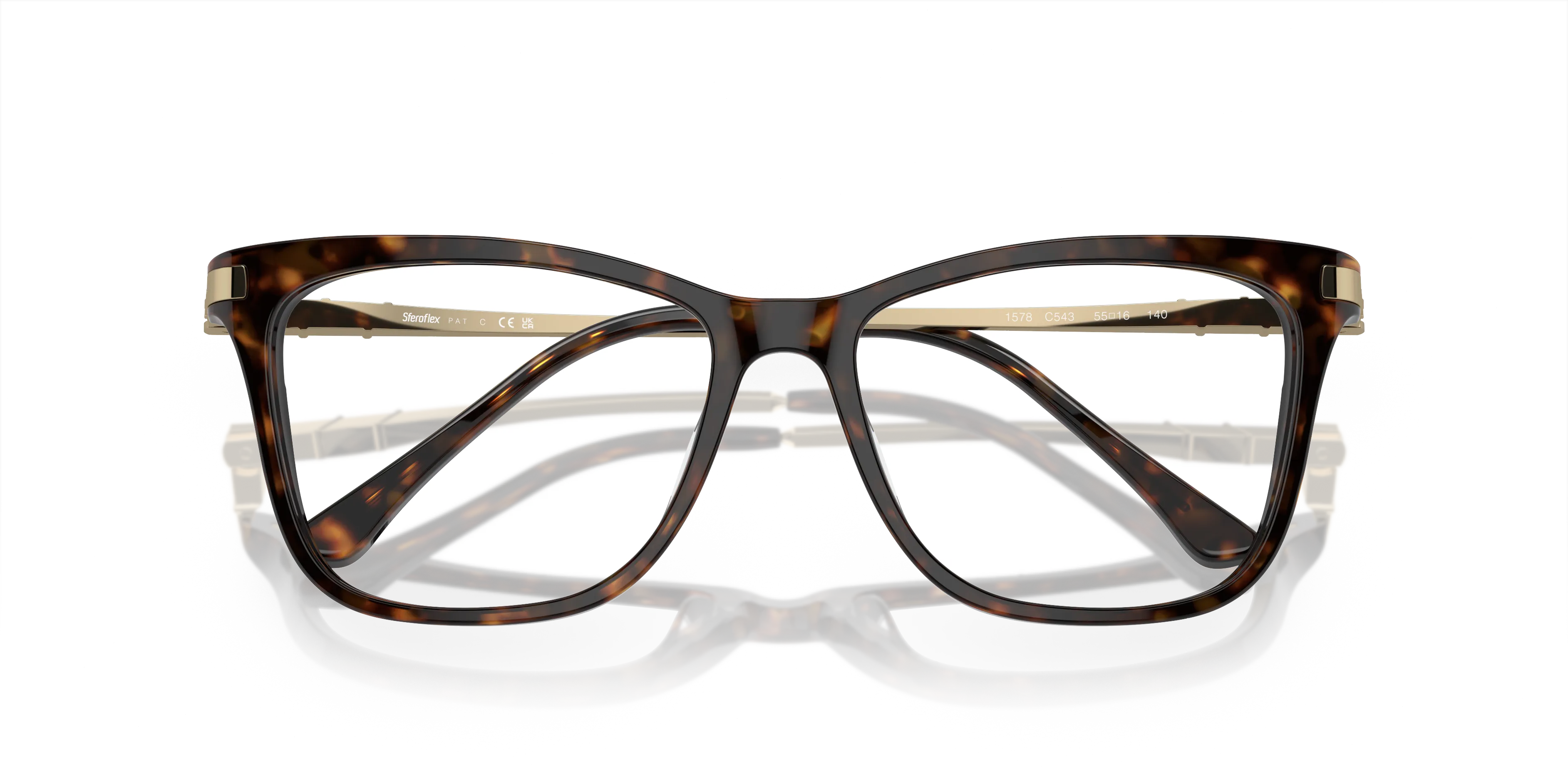 Sferoflex Donna SF1578 C543 Montature da vista Acetato Havana Farfalla - immagine 2