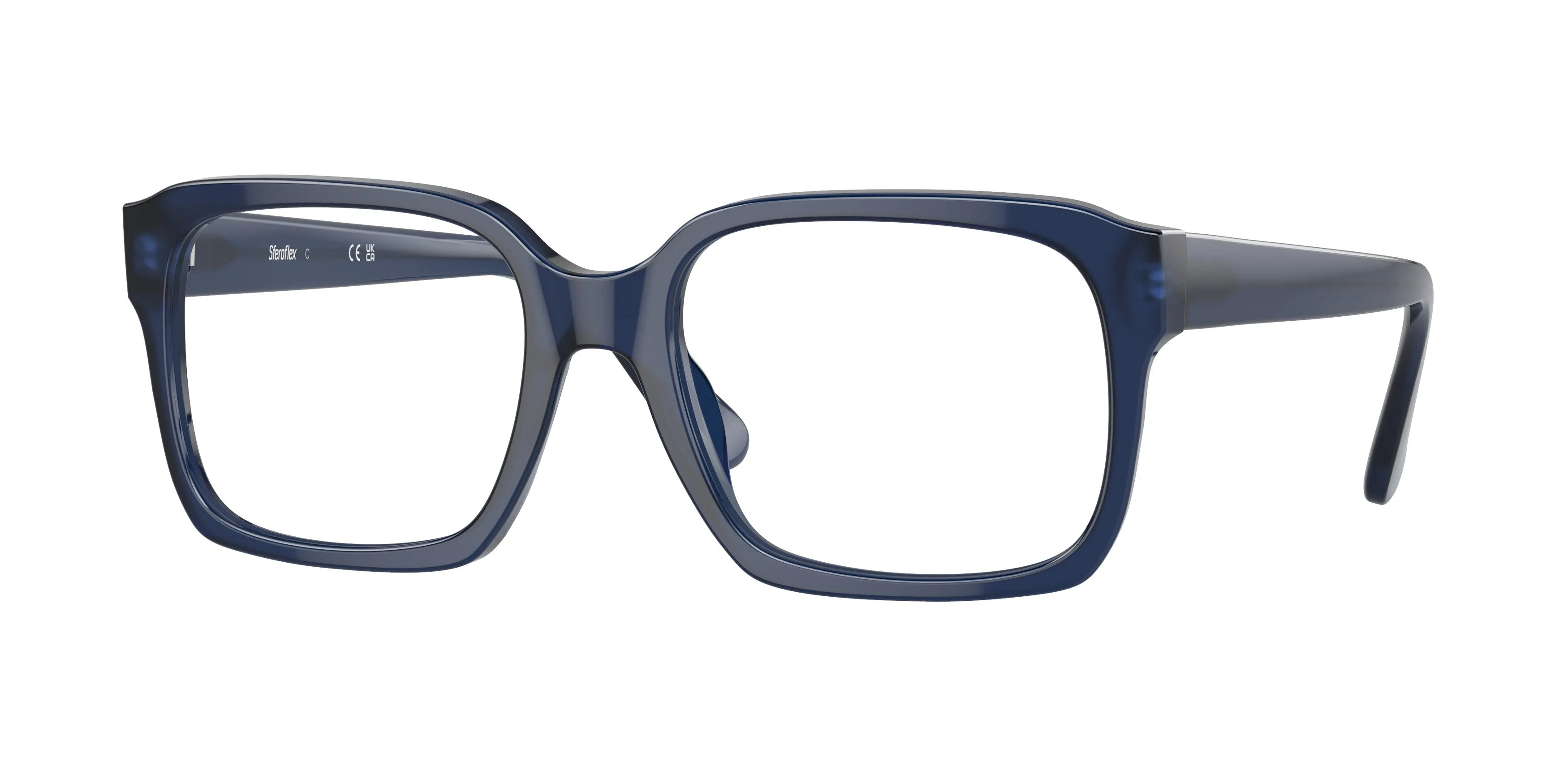 Sferoflex Uomo SF1152 C640 Montature da vista Acetato Blu Squadrata - immagine 1