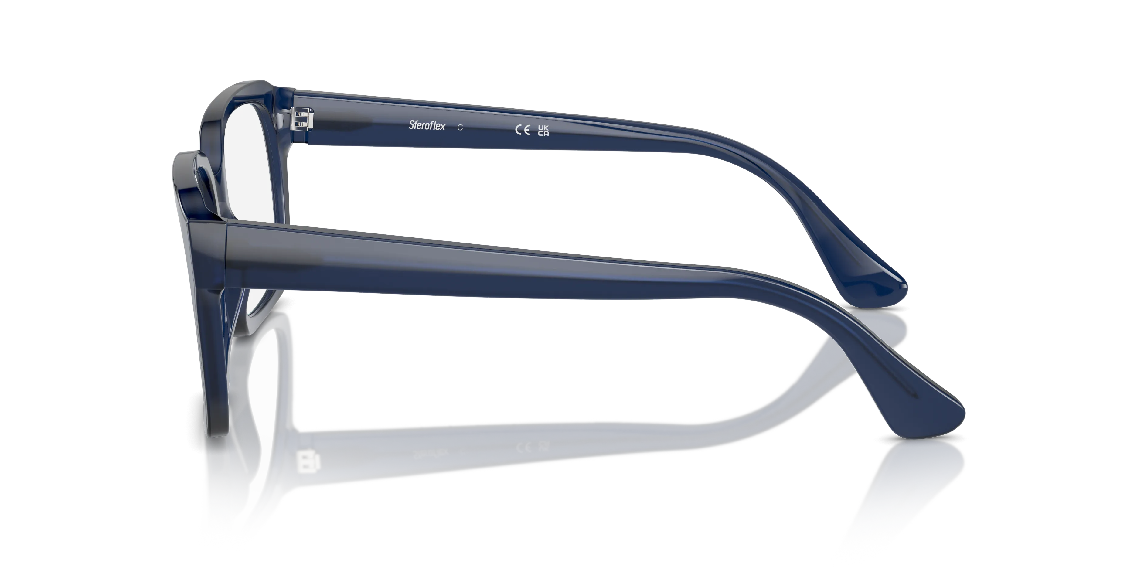 Sferoflex Uomo SF1152 C640 Montature da vista Acetato Blu Squadrata - immagine 4