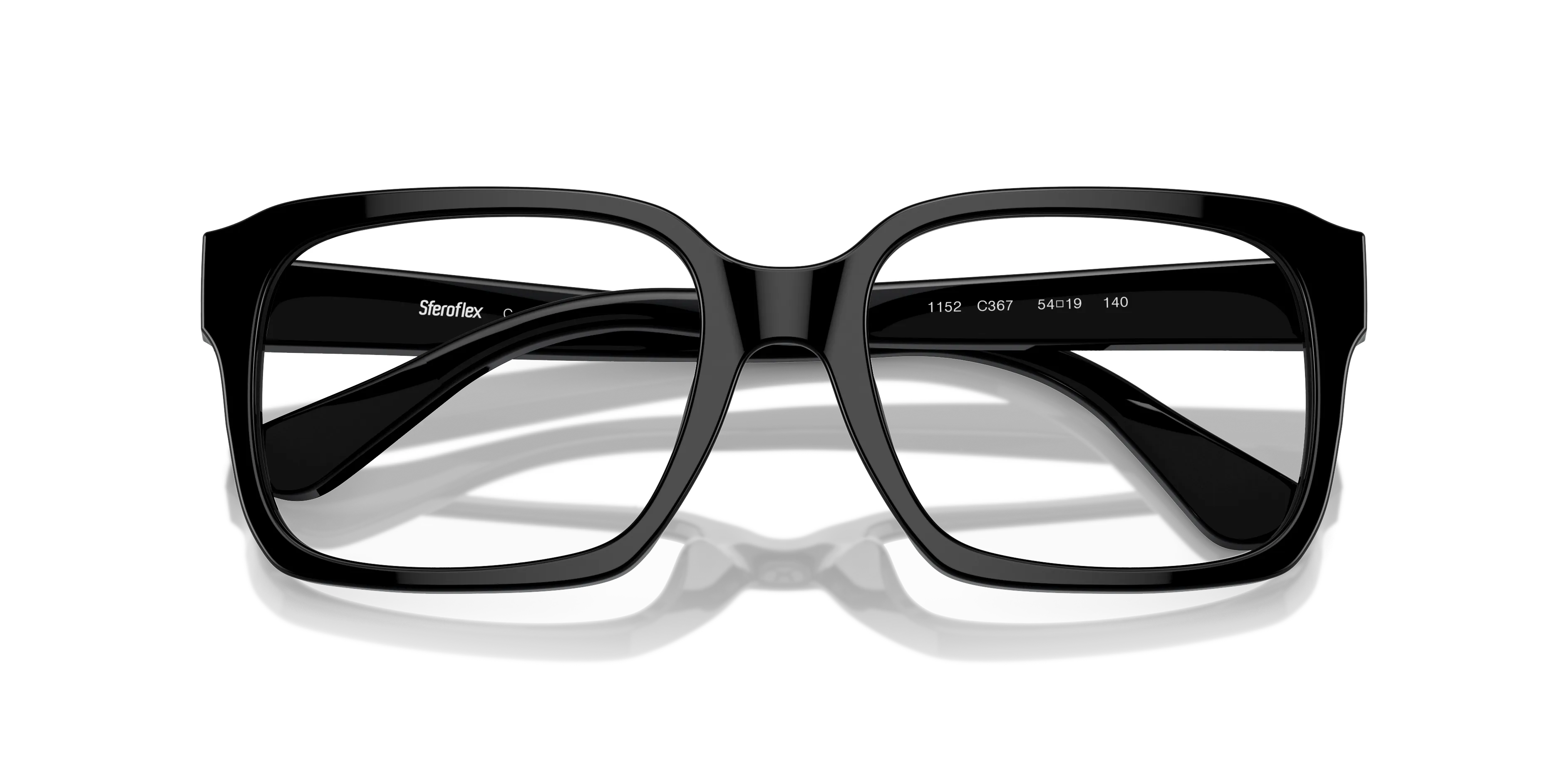 Sferoflex Uomo SF1152 C367 Montature da vista Acetato Nero Squadrata - immagine 2