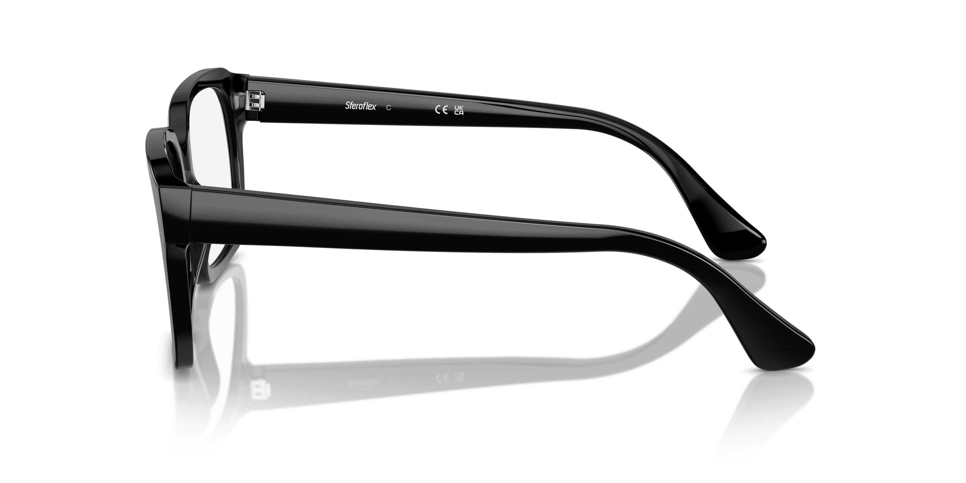 Sferoflex Uomo SF1152 C367 Montature da vista Acetato Nero Squadrata - immagine 4