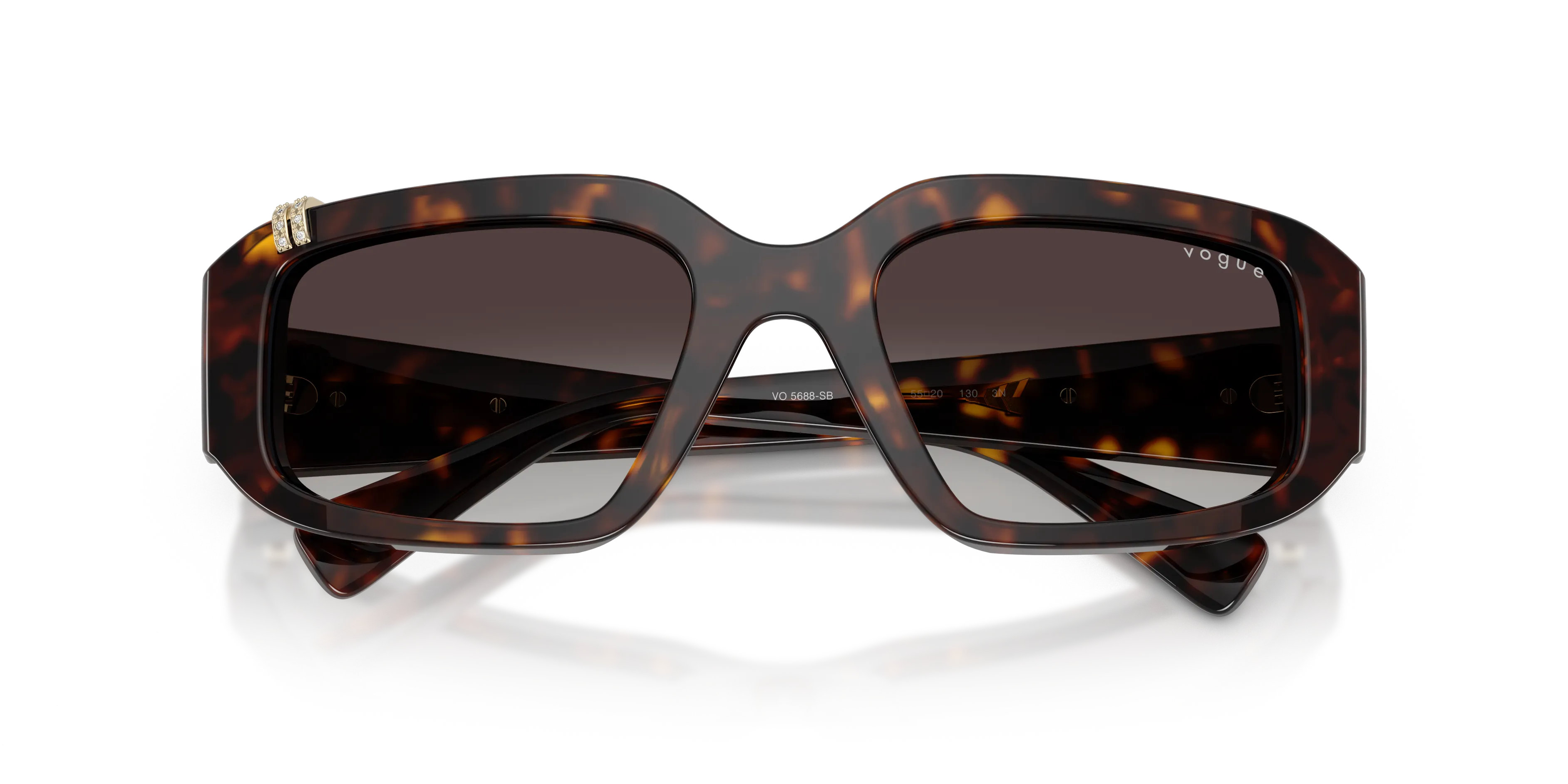 VOGUE EYEWEAR VO5688SB W6568G Occhiali da sole Acetato Marrone Grigio Geometrica Normale Sfumato - immagine 2