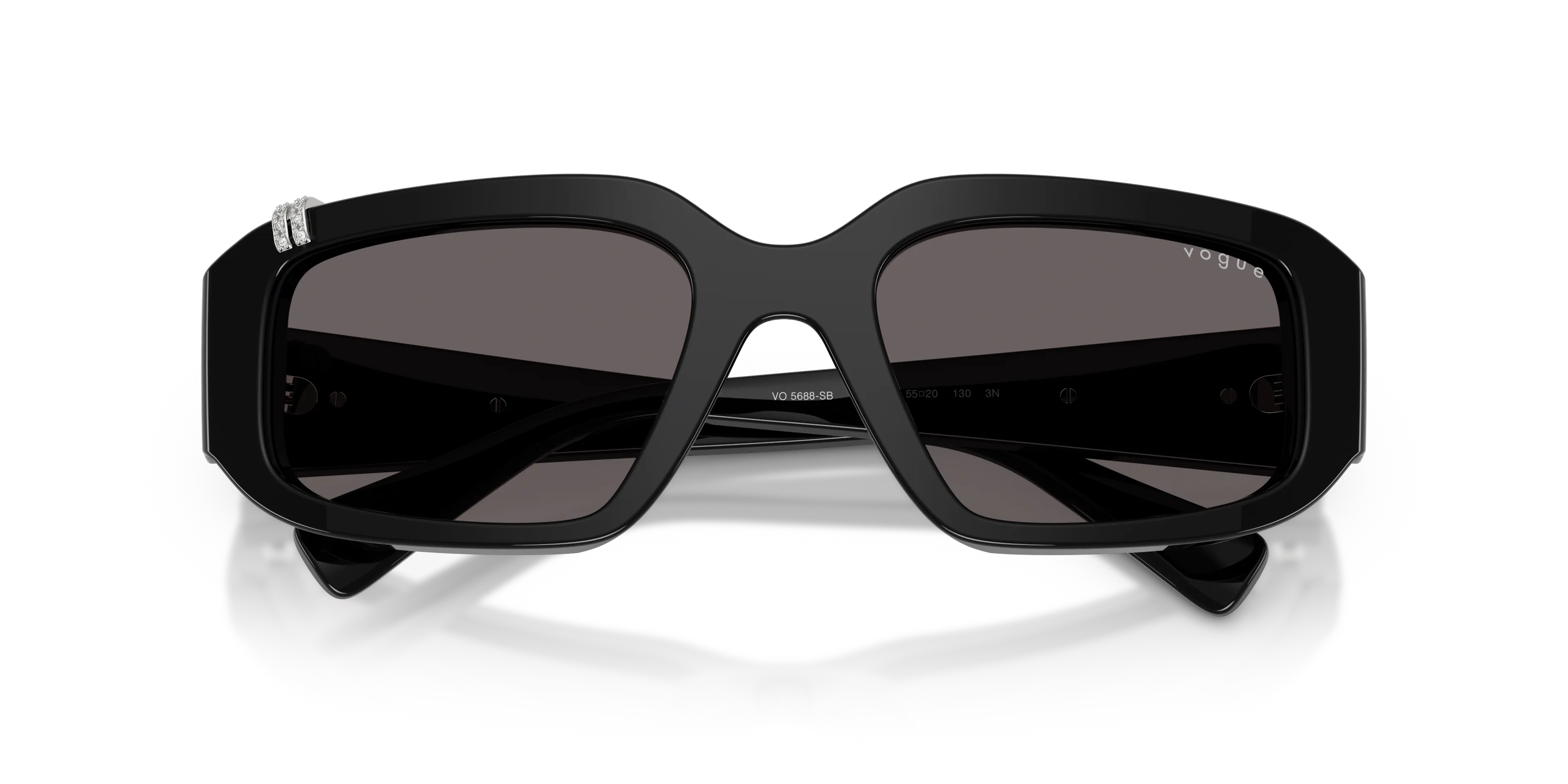 VOGUE EYEWEAR VO5688SB W44/87 Occhiali da sole Acetato Nero Grigio Geometrica Normale - immagine 2