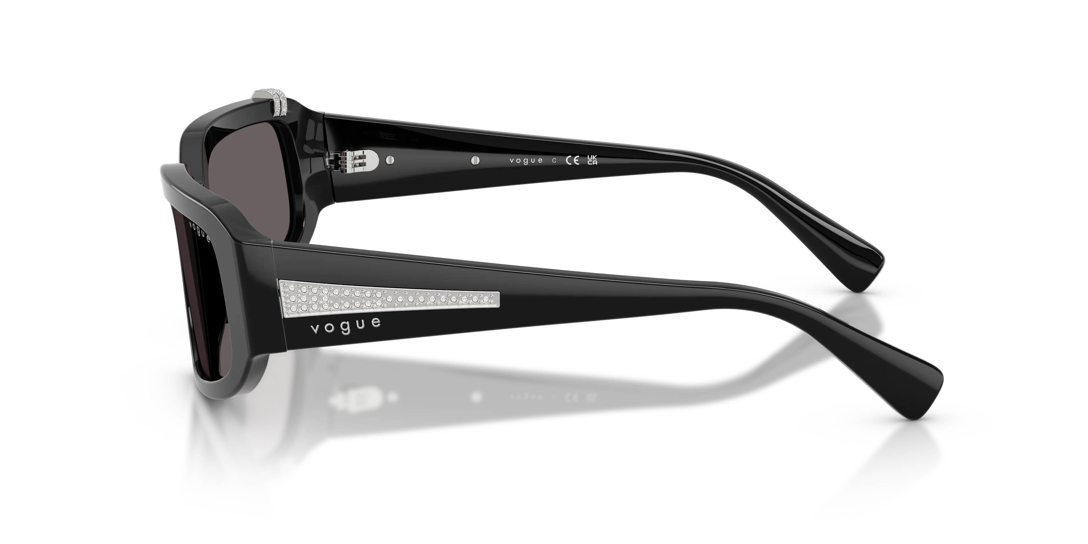 VOGUE EYEWEAR VO5688SB W44/87 Occhiali da sole Acetato Nero Grigio Geometrica Normale - immagine 4