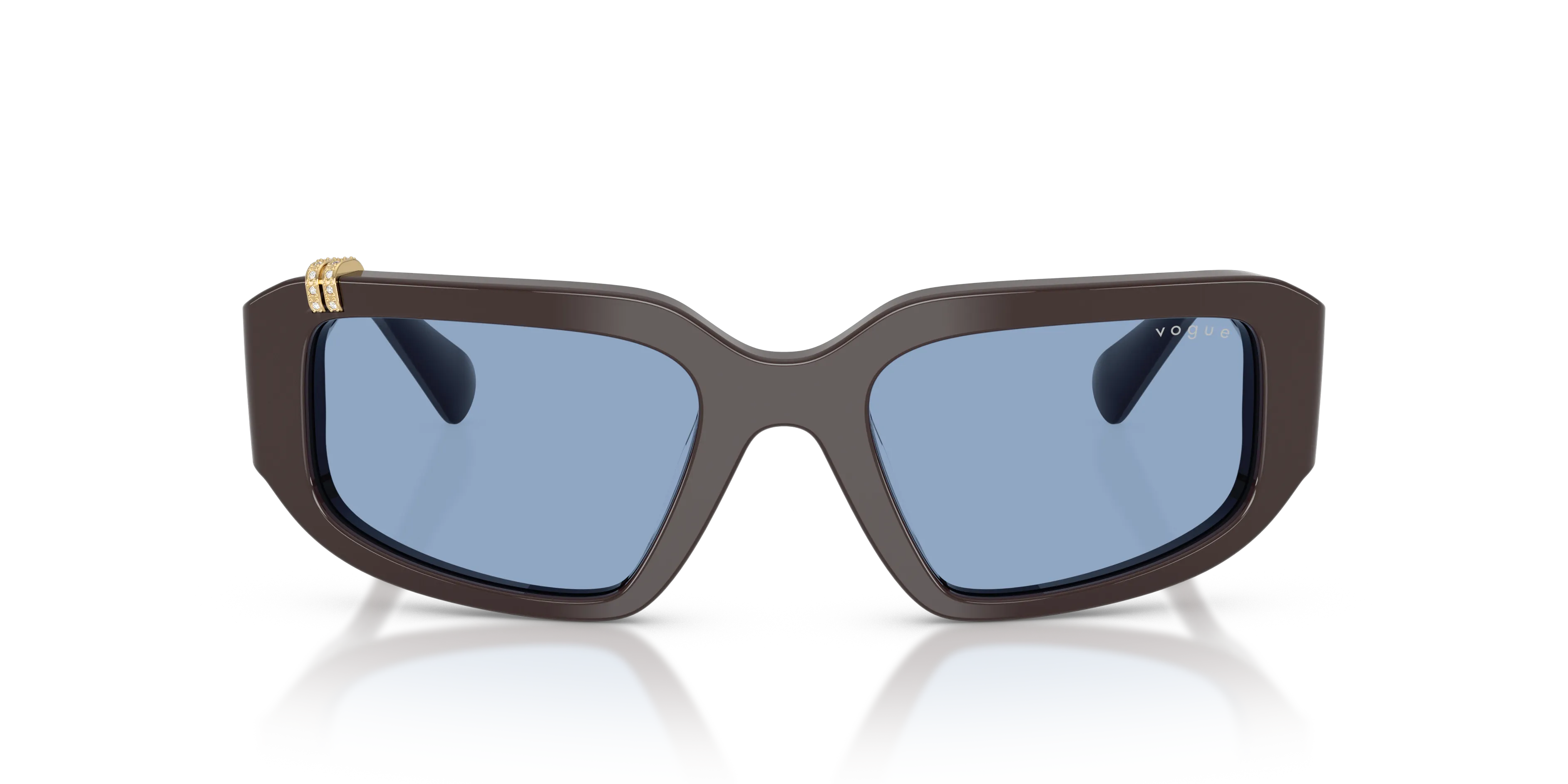 VOGUE EYEWEAR VO5688SB 326972 Occhiali da sole Acetato Marrone Blu Geometrica Normale - immagine 3