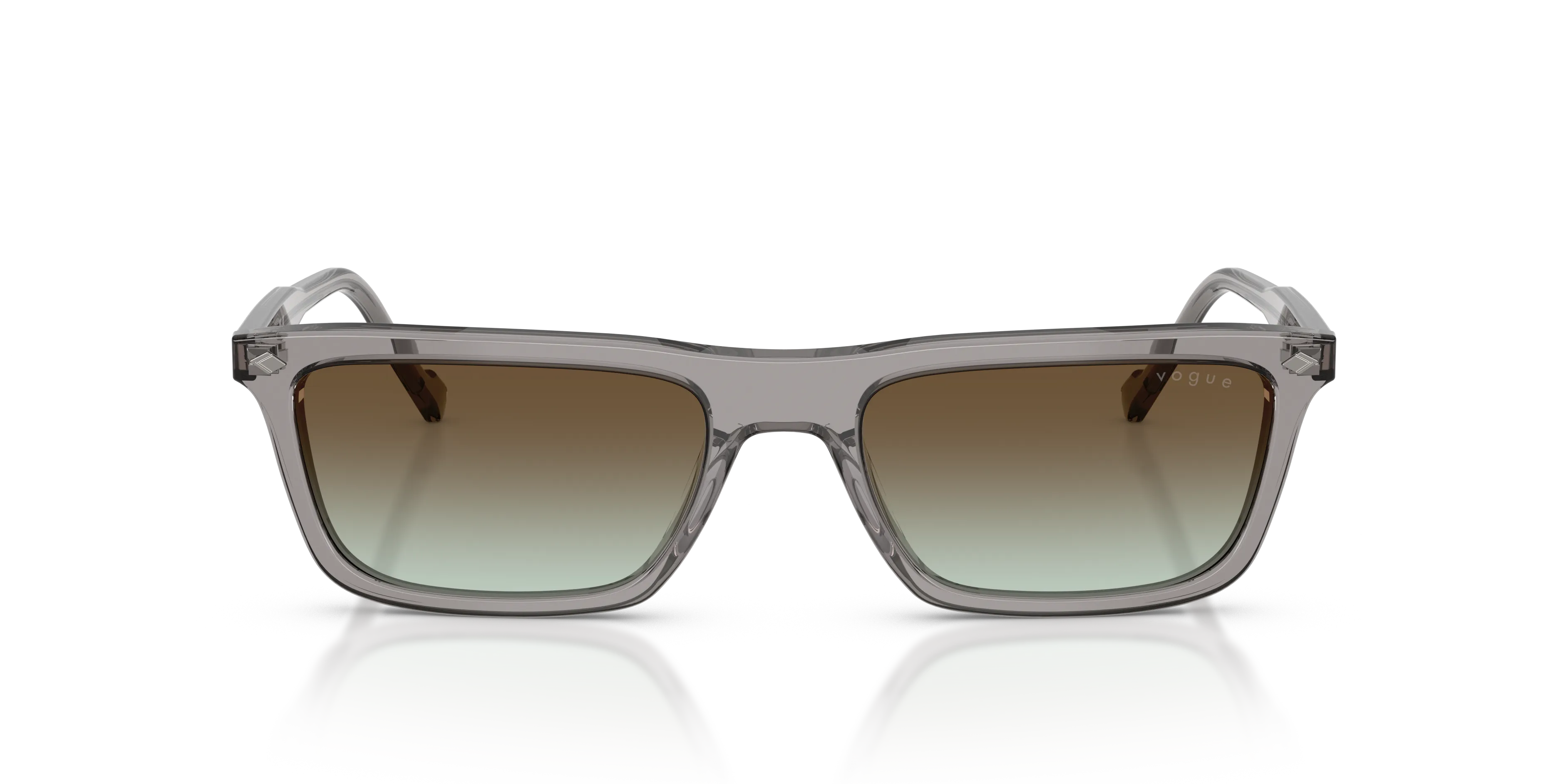 VOGUE EYEWEAR VO5687S 2820E8 Occhiali da sole Acetato Grigio Marrone Pillow Normale Sfumato - immagine 3
