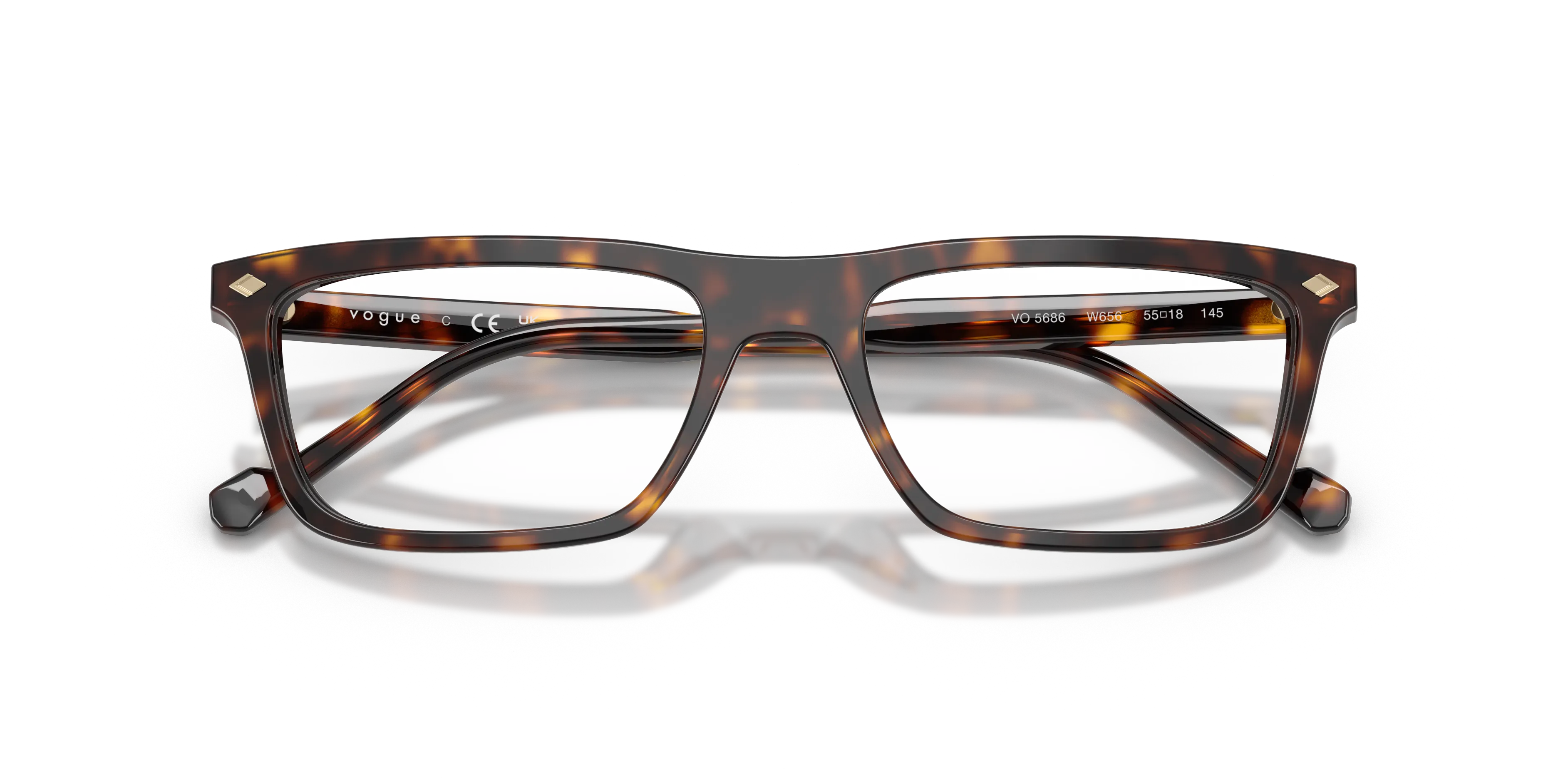 VOGUE EYEWEAR VO5686 W656 Montature da vista Acetato Marrone Pillow Normale - immagine 2