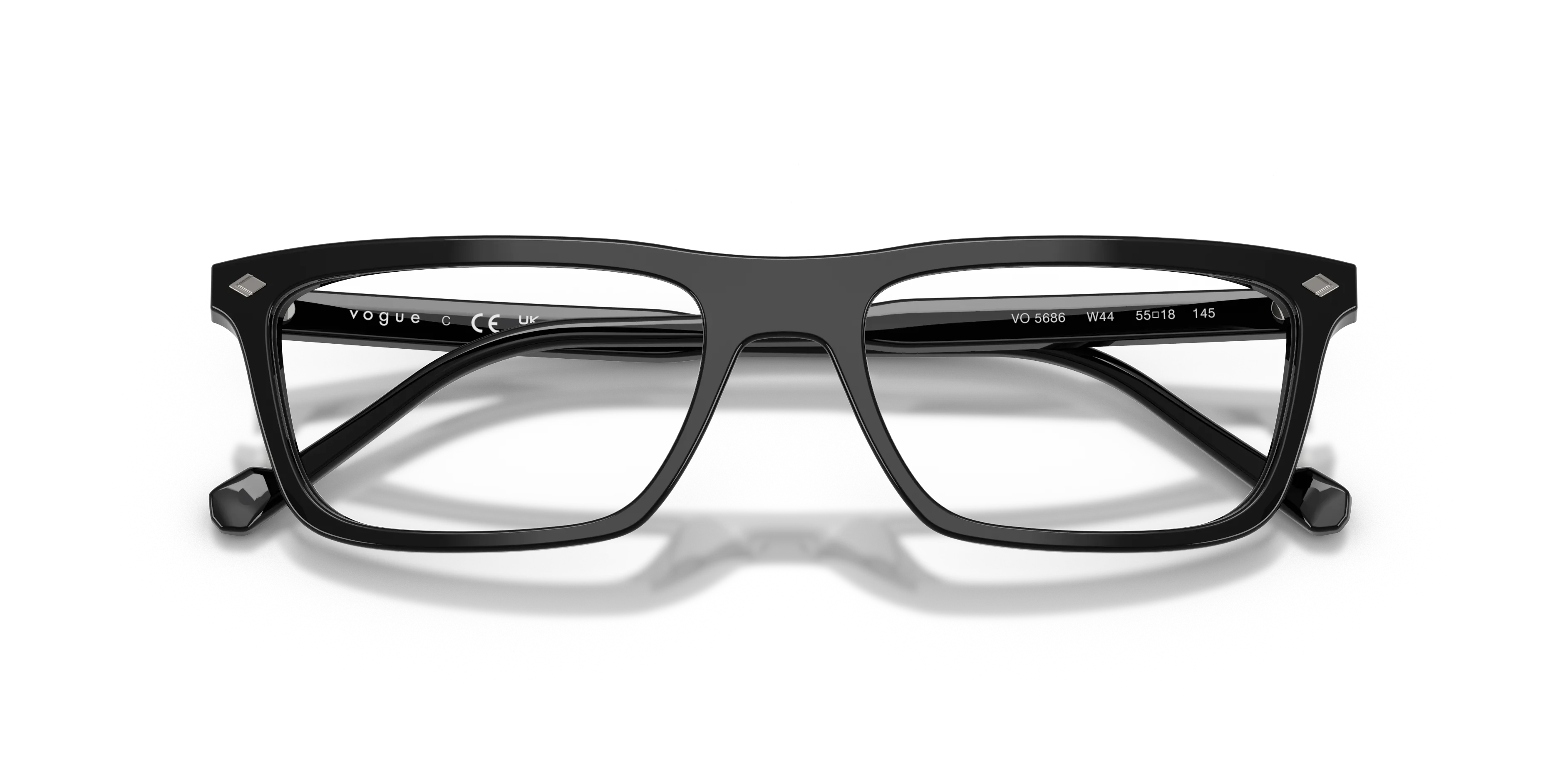 VOGUE EYEWEAR VO5686 W44 Montature da vista Acetato Nero Pillow Normale - immagine 2