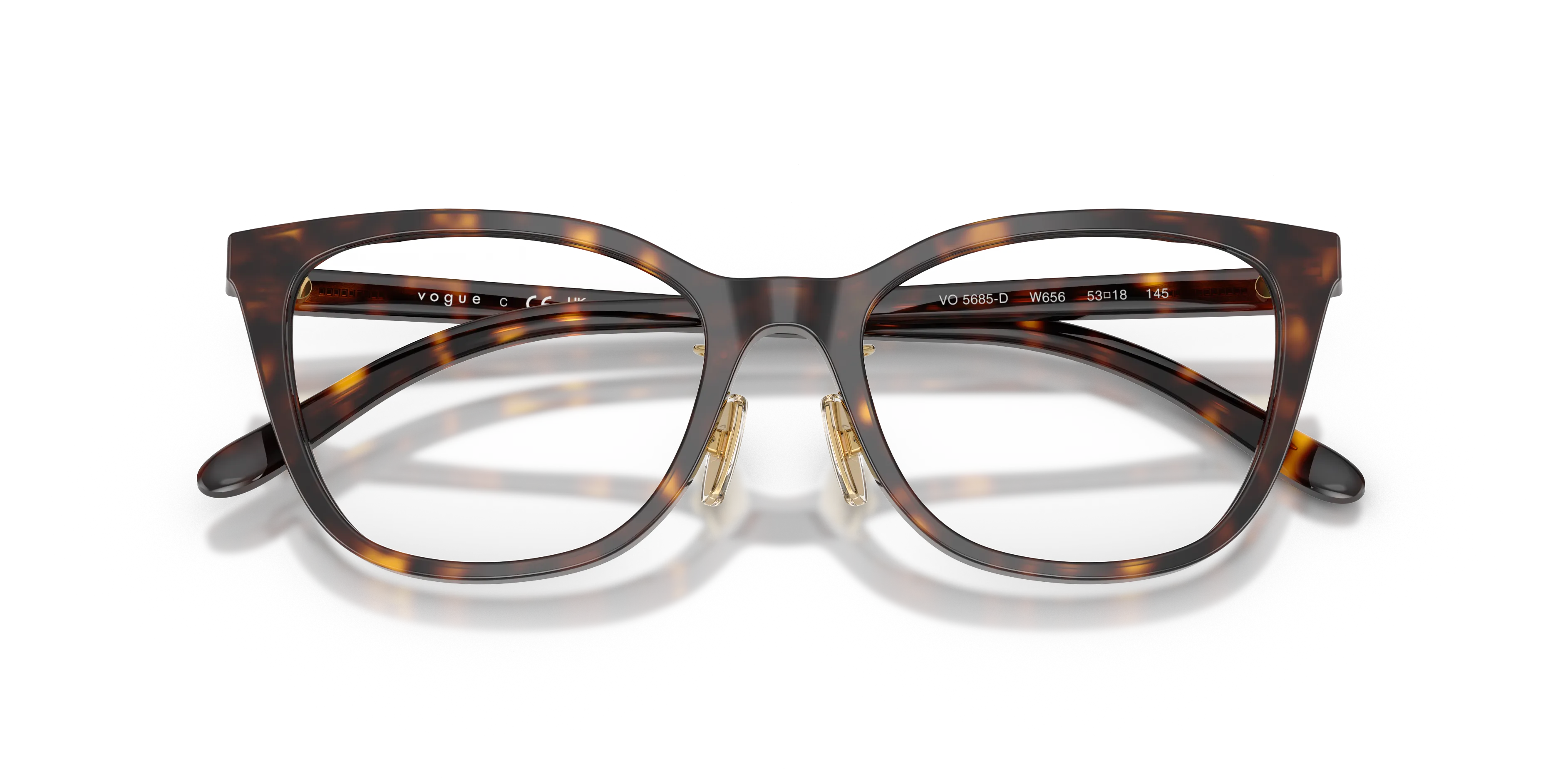 VOGUE EYEWEAR VO5685D W656 Montature da vista Acetato Marrone Cat Eye Normale - immagine 2