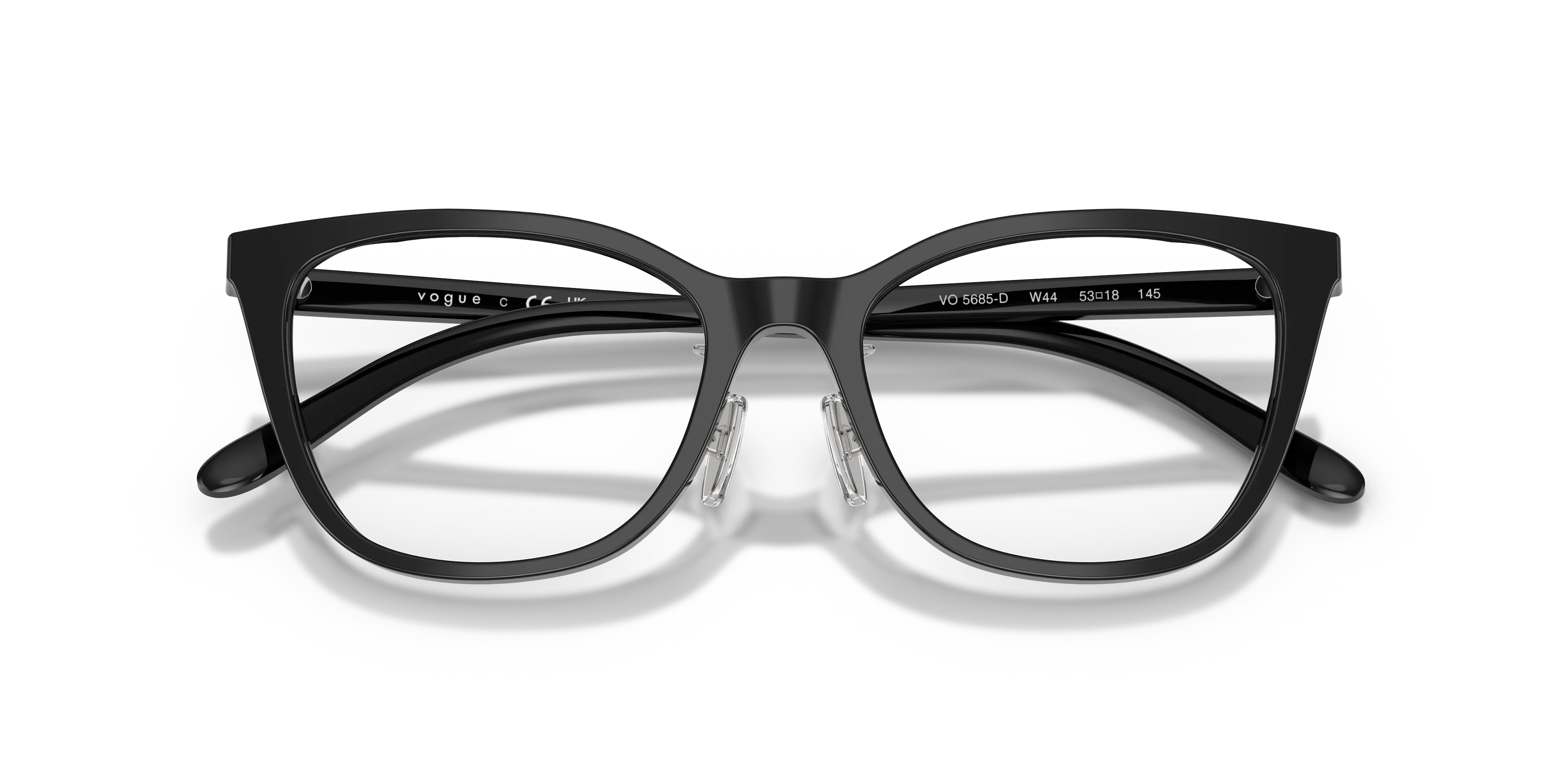 VOGUE EYEWEAR VO5685D W44 Montature da vista Acetato Nero Cat Eye Normale - immagine 2