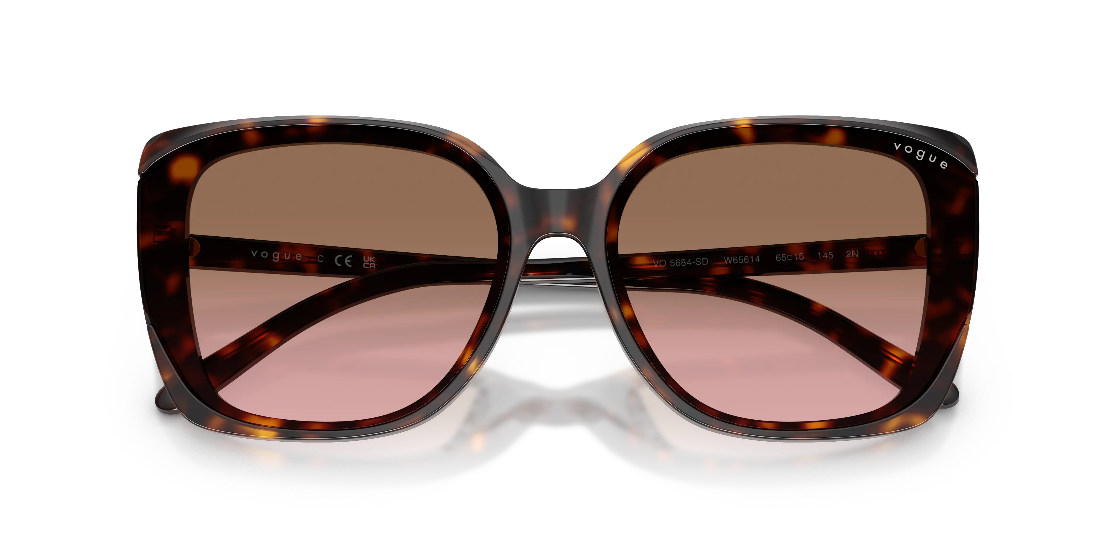 VOGUE EYEWEAR VO5684SD W65614 Occhiali da sole Acetato Marrone Rosa Squadrata Normale Sfumato - immagine 2