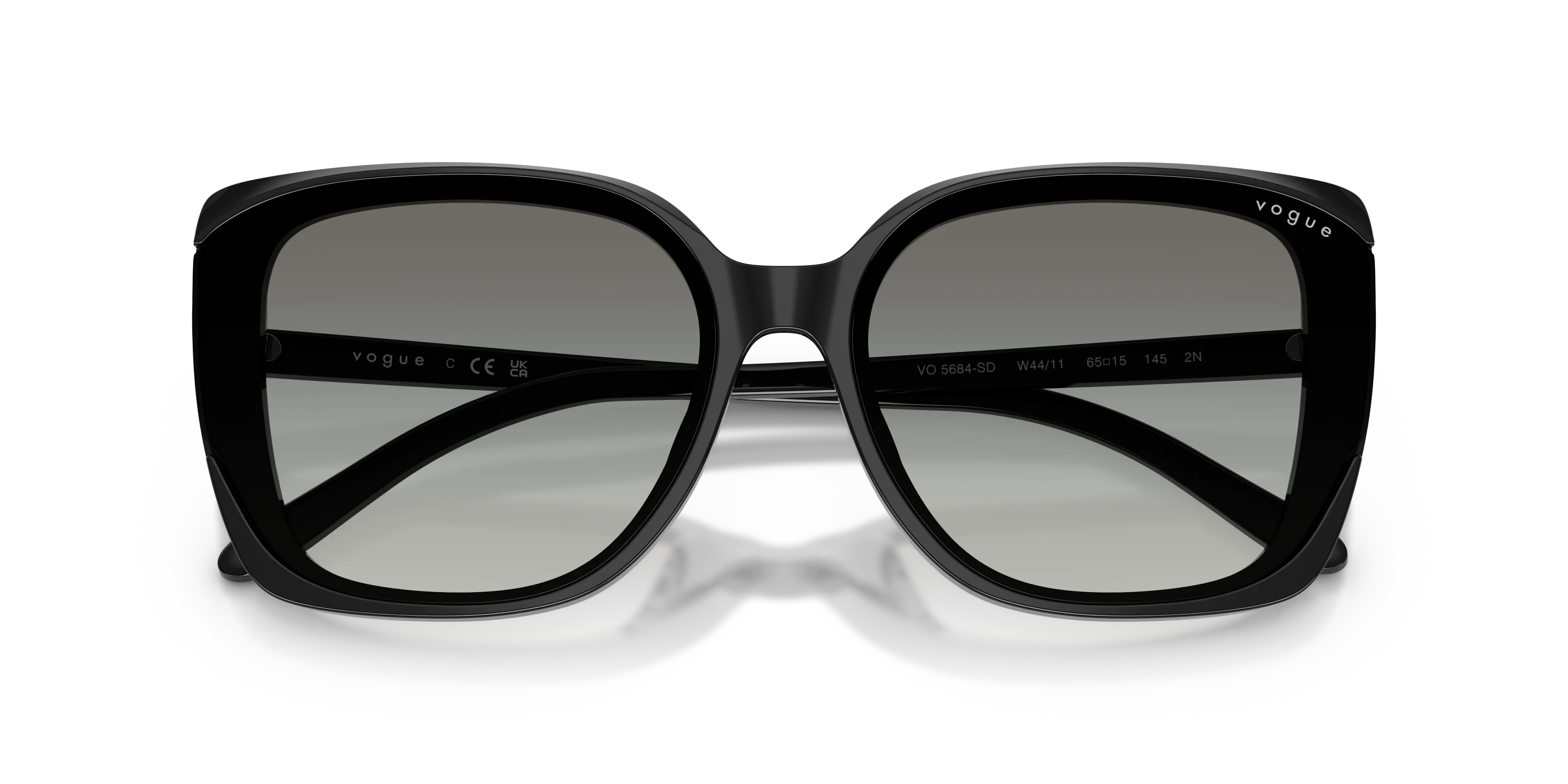 VOGUE EYEWEAR VO5684SD W44/11 Occhiali da sole Acetato Nero Grigio Squadrata Normale Sfumato - immagine 2