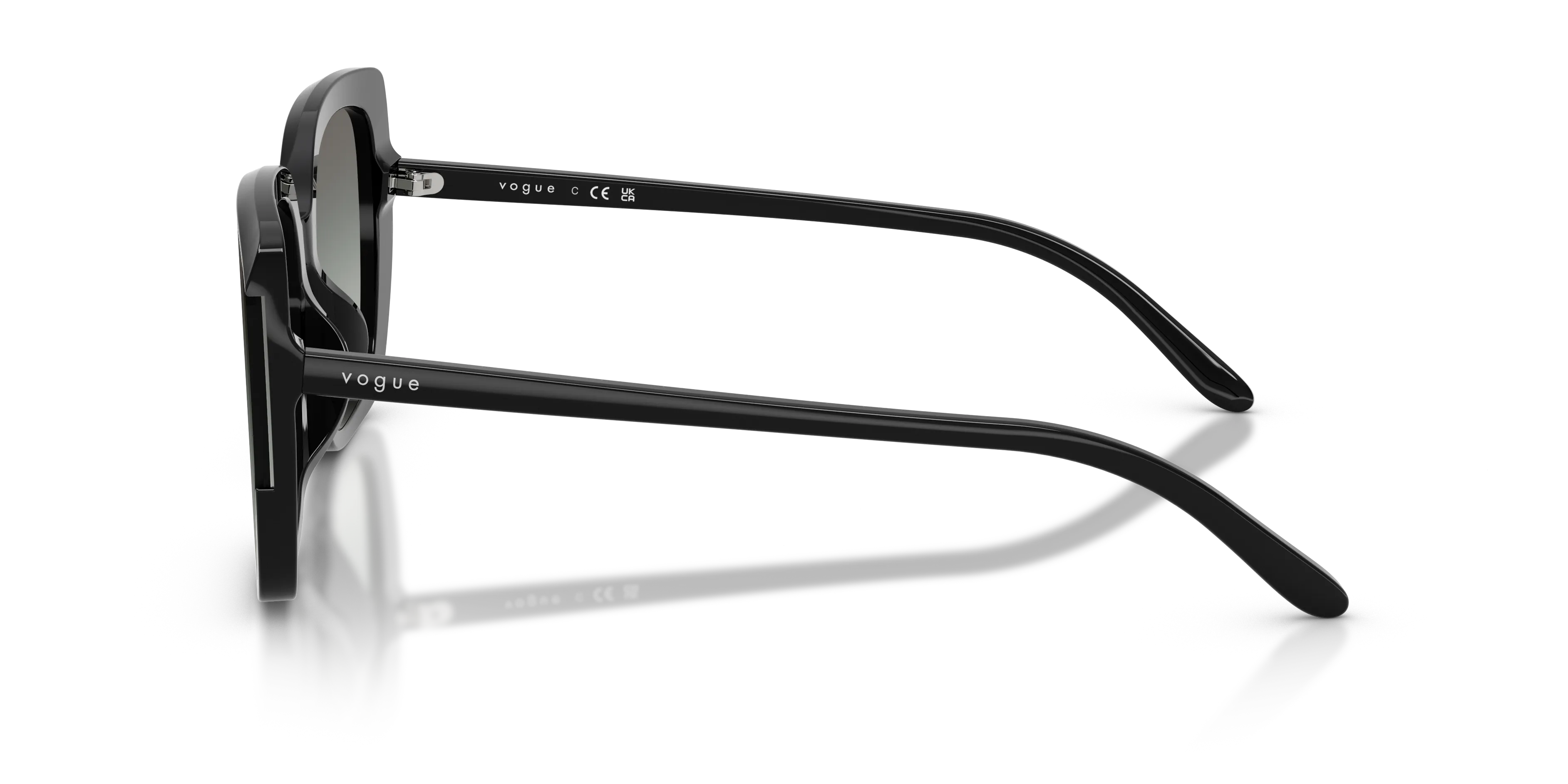 VOGUE EYEWEAR VO5684SD W44/11 Occhiali da sole Acetato Nero Grigio Squadrata Normale Sfumato - immagine 4