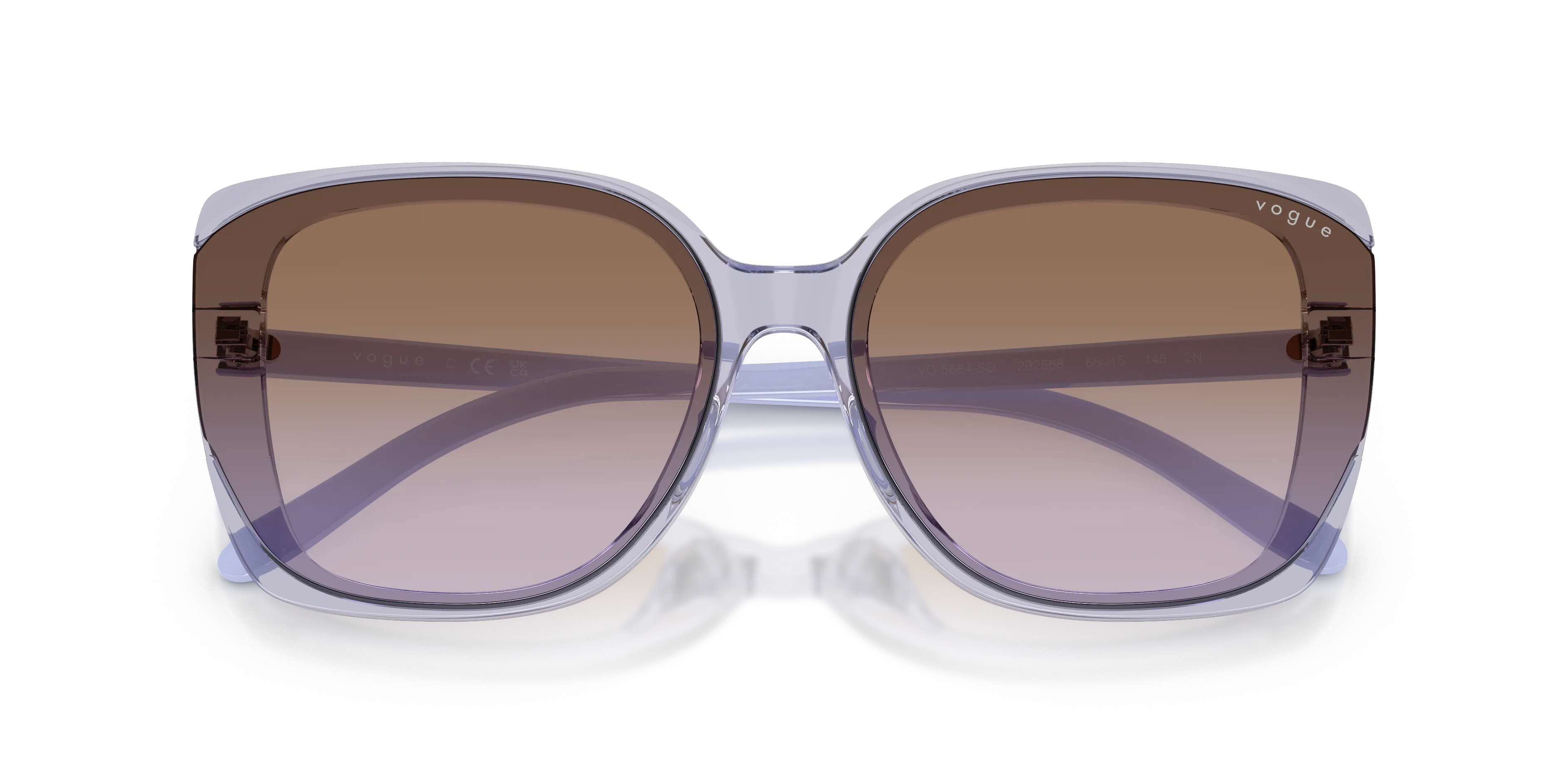 VOGUE EYEWEAR VO5684SD 292568 Occhiali da sole Acetato Viola Marrone Squadrata Normale Sfumato - immagine 2