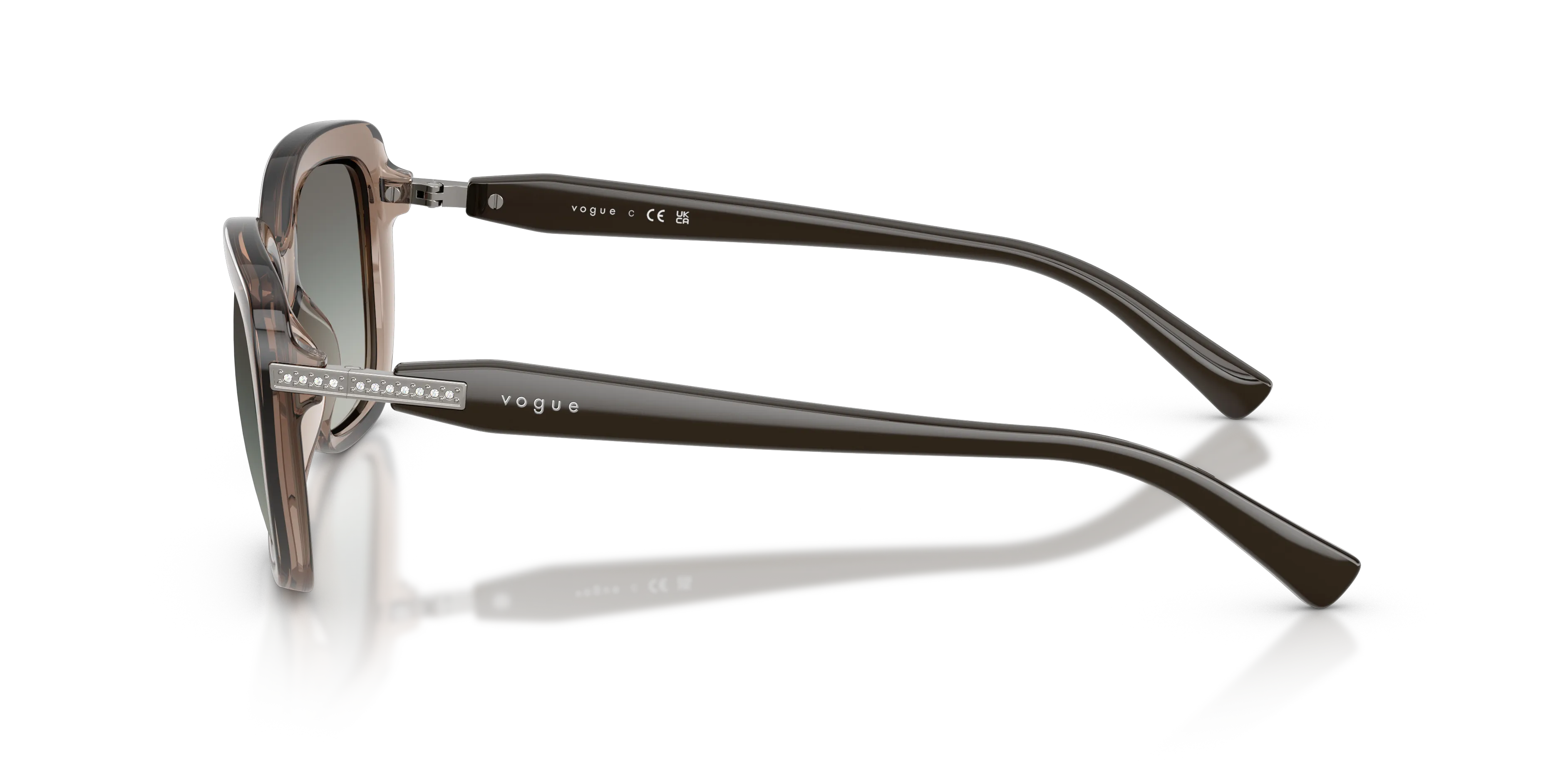 VOGUE EYEWEAR VO5678SB 294011 Occhiali da sole Nylon Marrone Grigio Farfalla Normale Sfumato - immagine 4