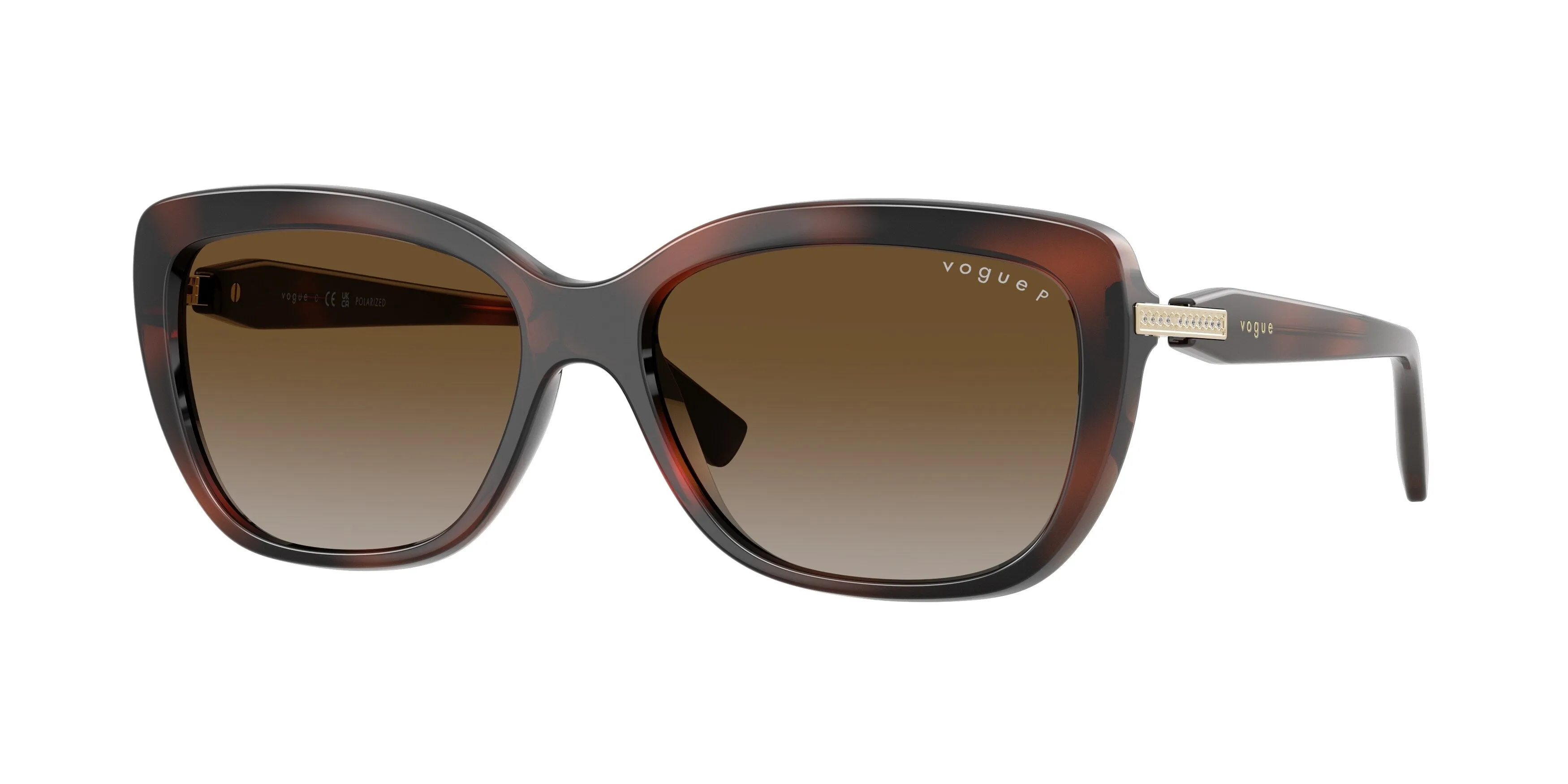 VOGUE EYEWEAR VO5678SB 2386T5 Occhiali da sole Nylon Marrone Grigio Farfalla Polarizzata Sfumato - immagine 1