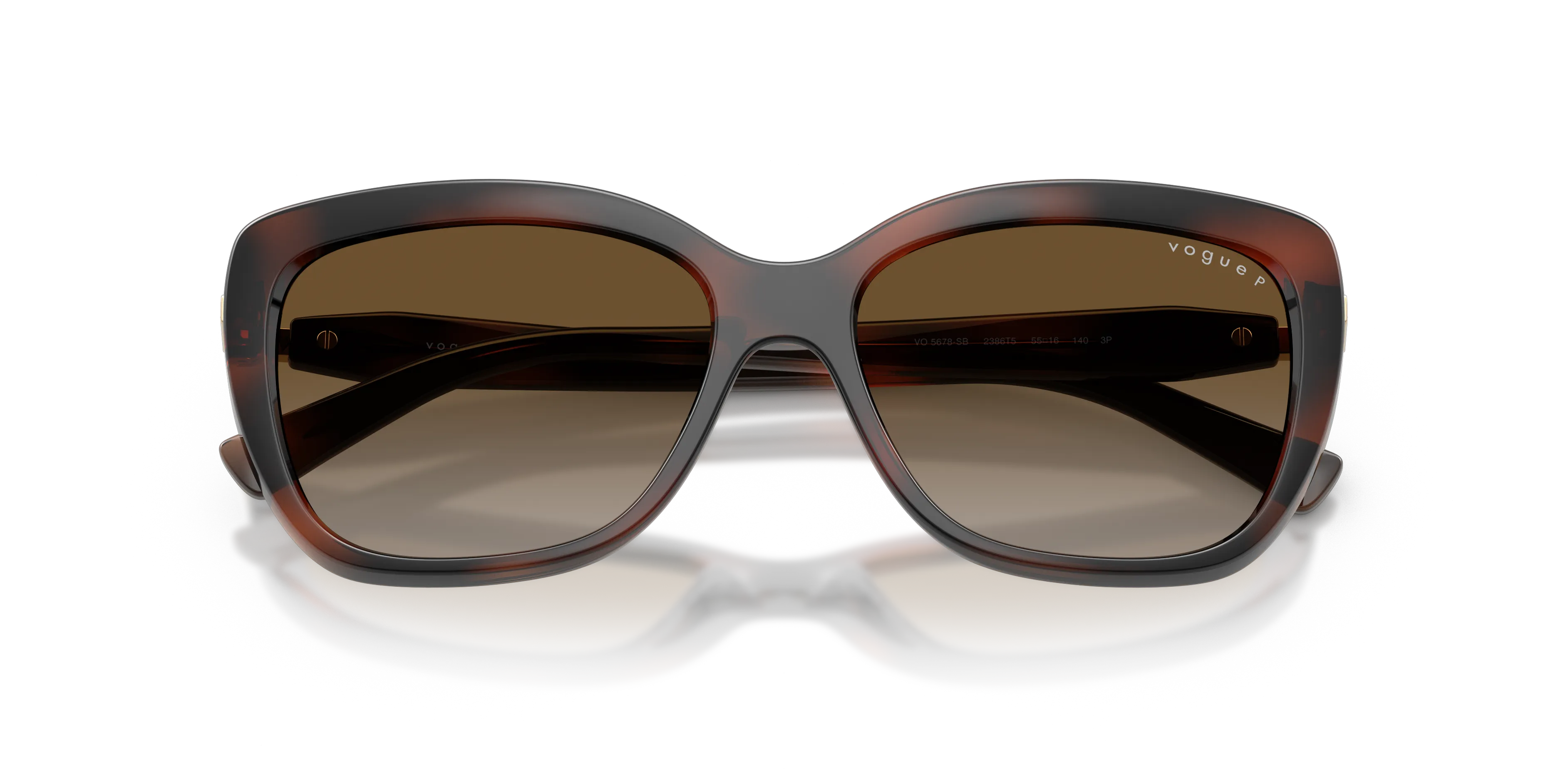VOGUE EYEWEAR VO5678SB 2386T5 Occhiali da sole Nylon Marrone Grigio Farfalla Polarizzata Sfumato - immagine 2